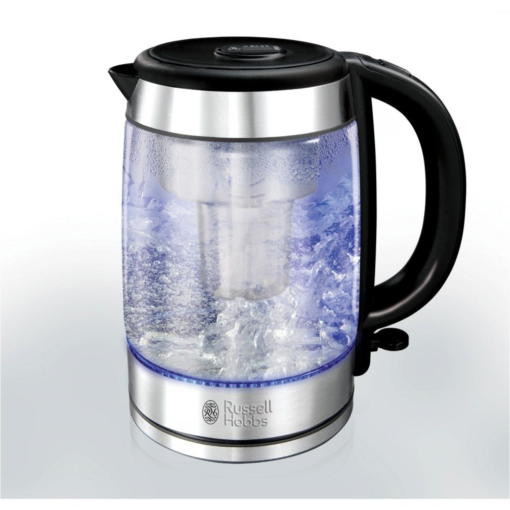 RUSSELL HOBBS Wasserkocher Clarity - Wasserkocher edelstahl/glas, W - 2200 l, 1,5