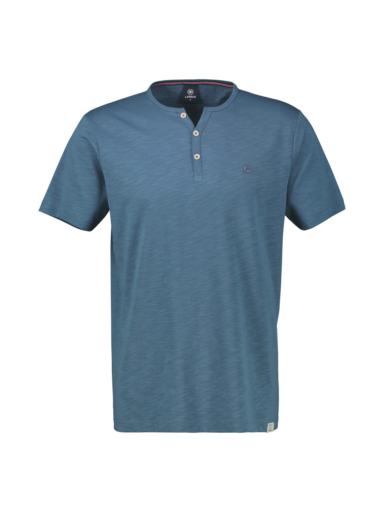 LERROS Henleyshirt "LERROS Serafino-Shirt in unifarbener Strukturware" günstig online kaufen