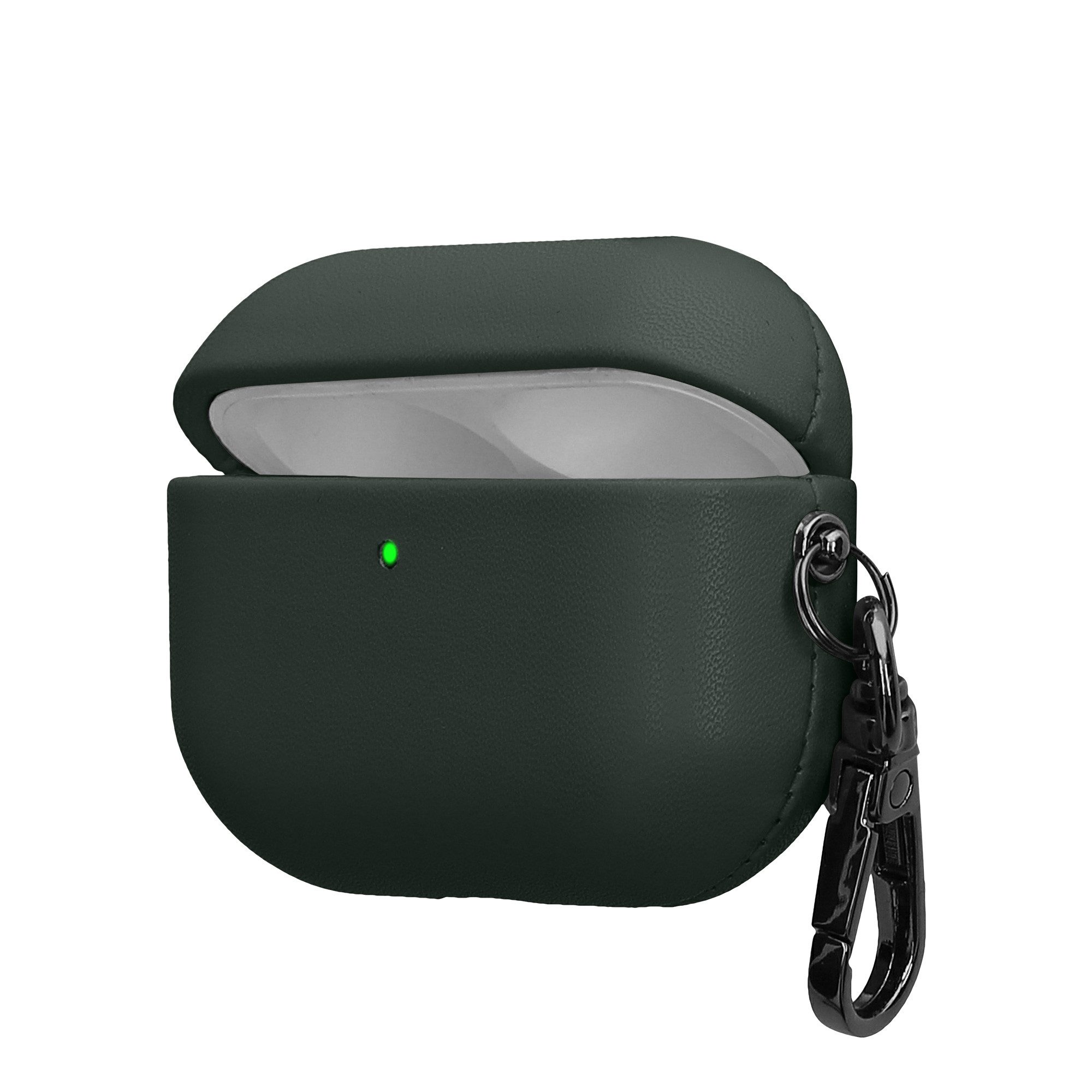 kwmobile Kopfhörer-Schutzhülle Kunstleder Hülle für Apple Airpods Pro 2 / Pro 1 Case, Slim Cover mit Karabiner - Tasche - Kopfhörer Etui