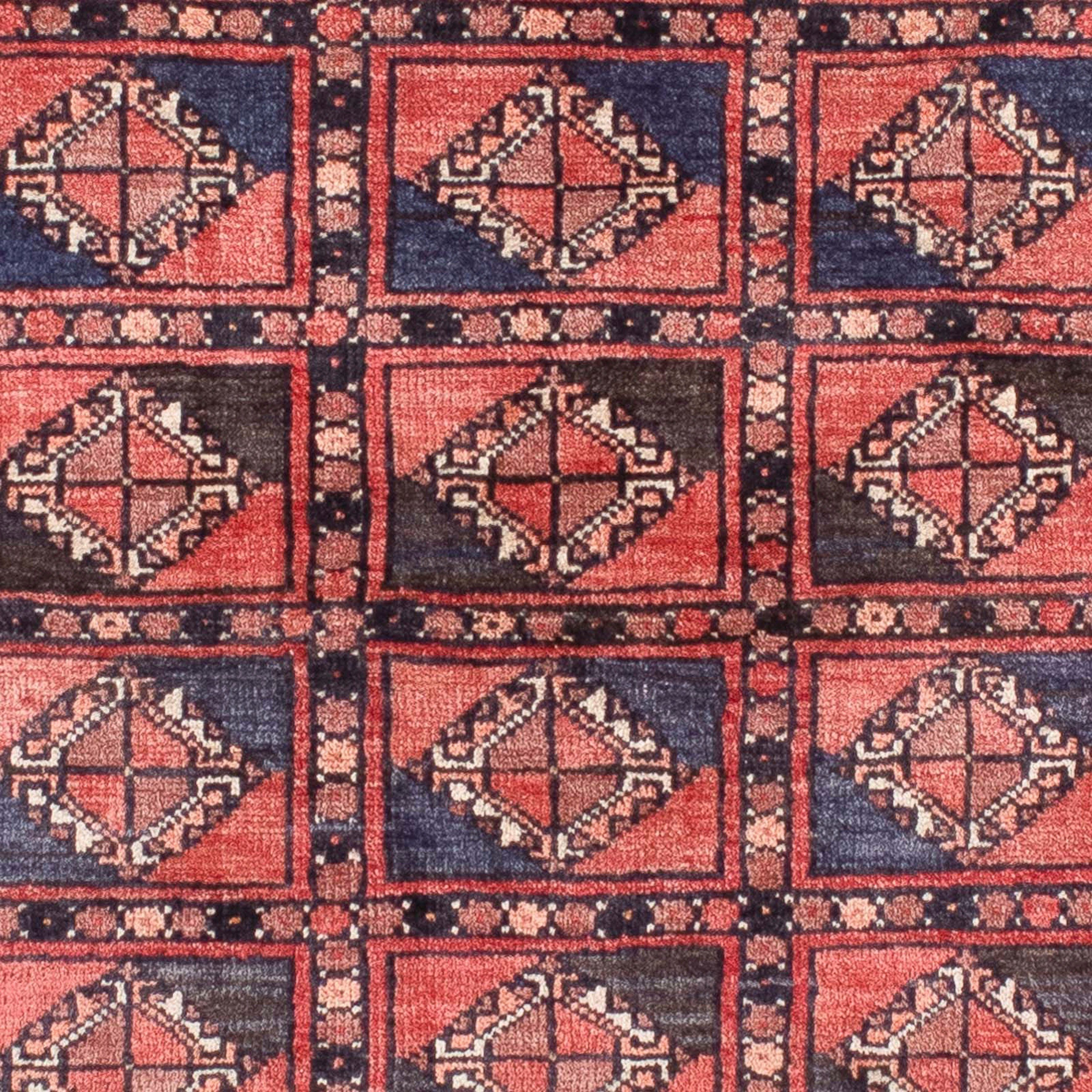 x mm, Orientteppich Belutsch - Handgeknüpft, 91 Einzelstück Höhe: - morgenland, mit 8 hellrot, rechteckig, cm Zertifikat Wohnzimmer, 151