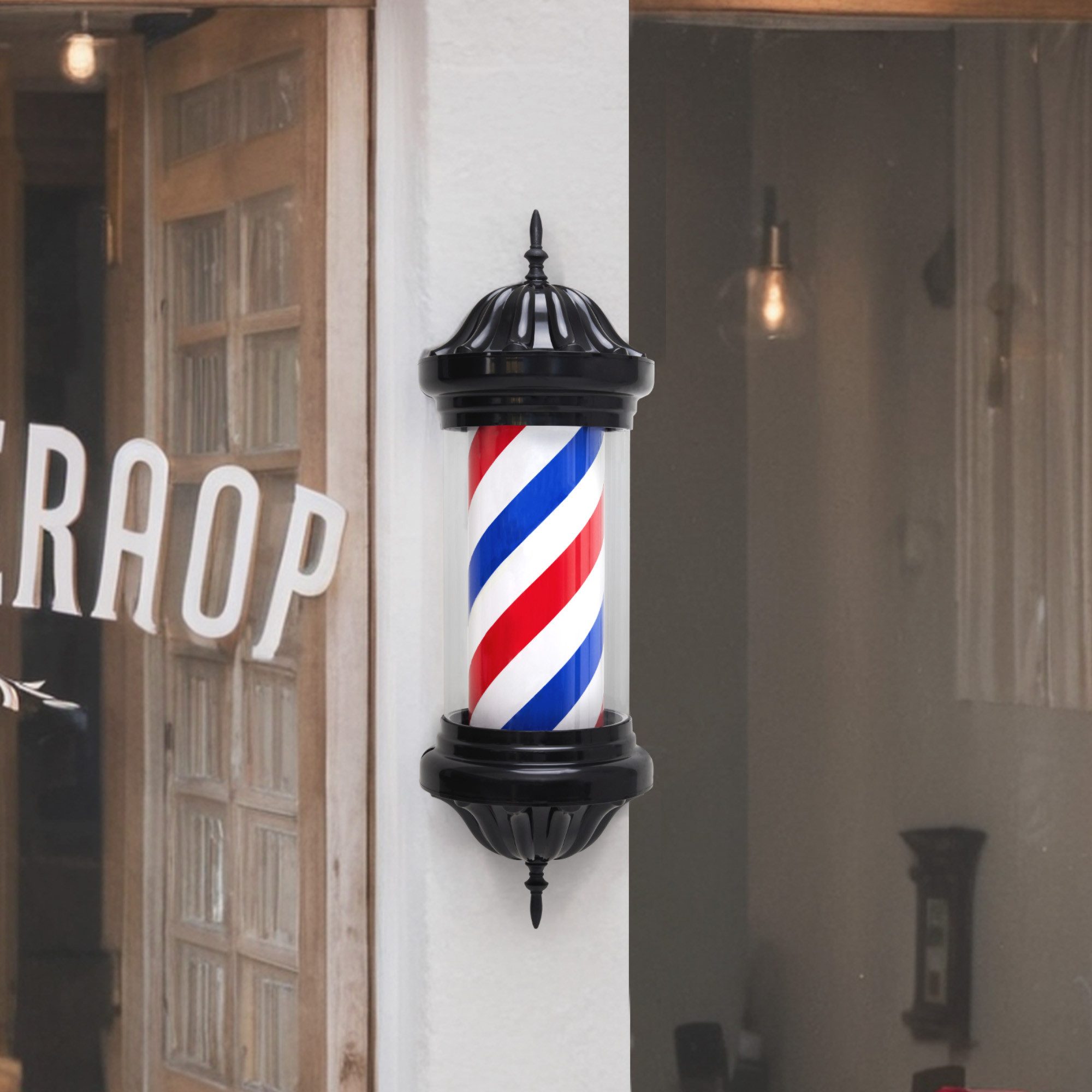 Barberpub Außen-Wandleuchte BarberPub Barber Pole Barbierstab, Barbershop F günstig online kaufen