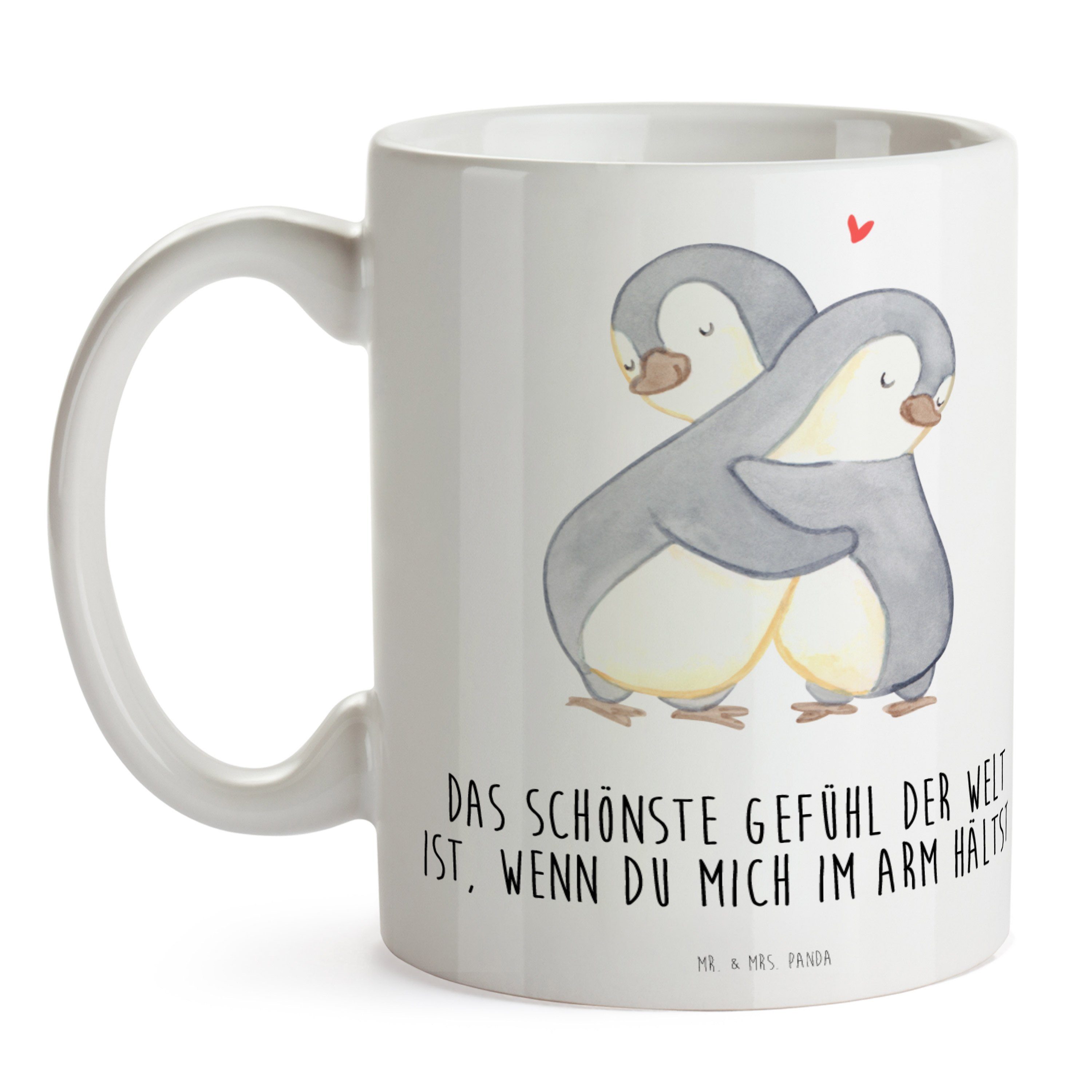 Mr. & Mrs. Panda Tasse für, Hochzeitstag, Weiß Kuscheln - Geschenk, Keramik - Pinguine Kaffeebecher