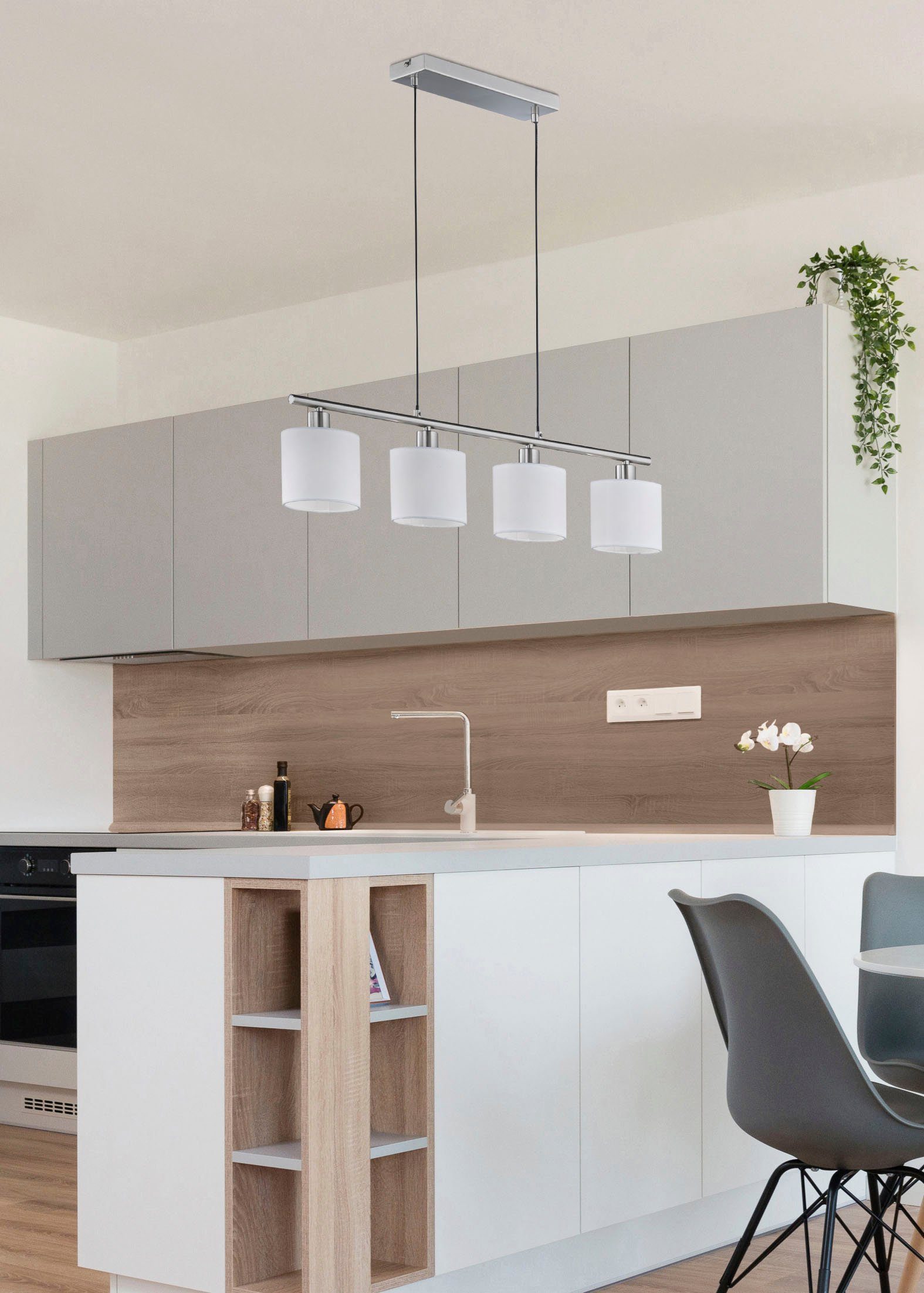 Reality Leuchten Pendelleuchte Tommy, ohne Leuchtmittel, 4-flammige, höhenv günstig online kaufen