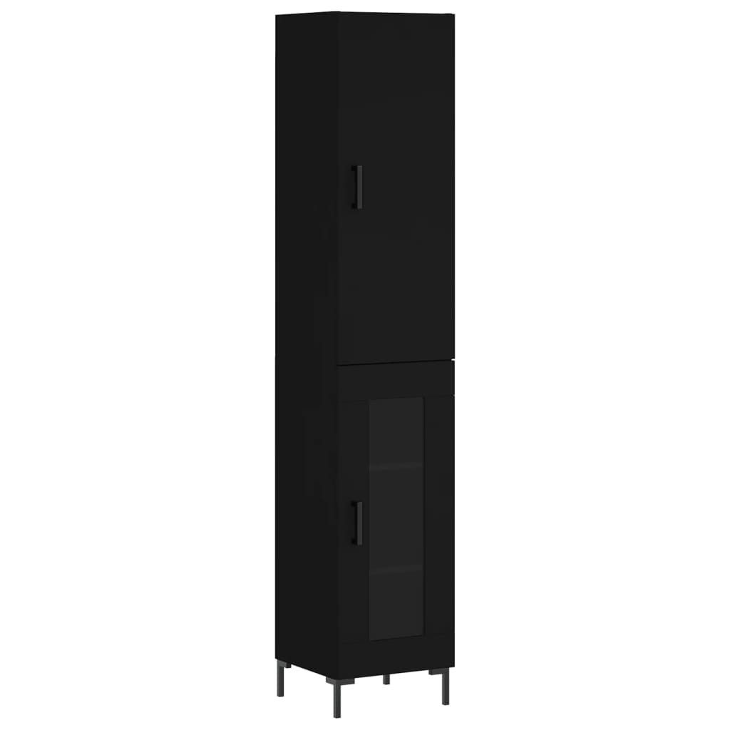 vidaXL Highboard Highboard Schwarz 34,5x34x180 cm günstig online kaufen