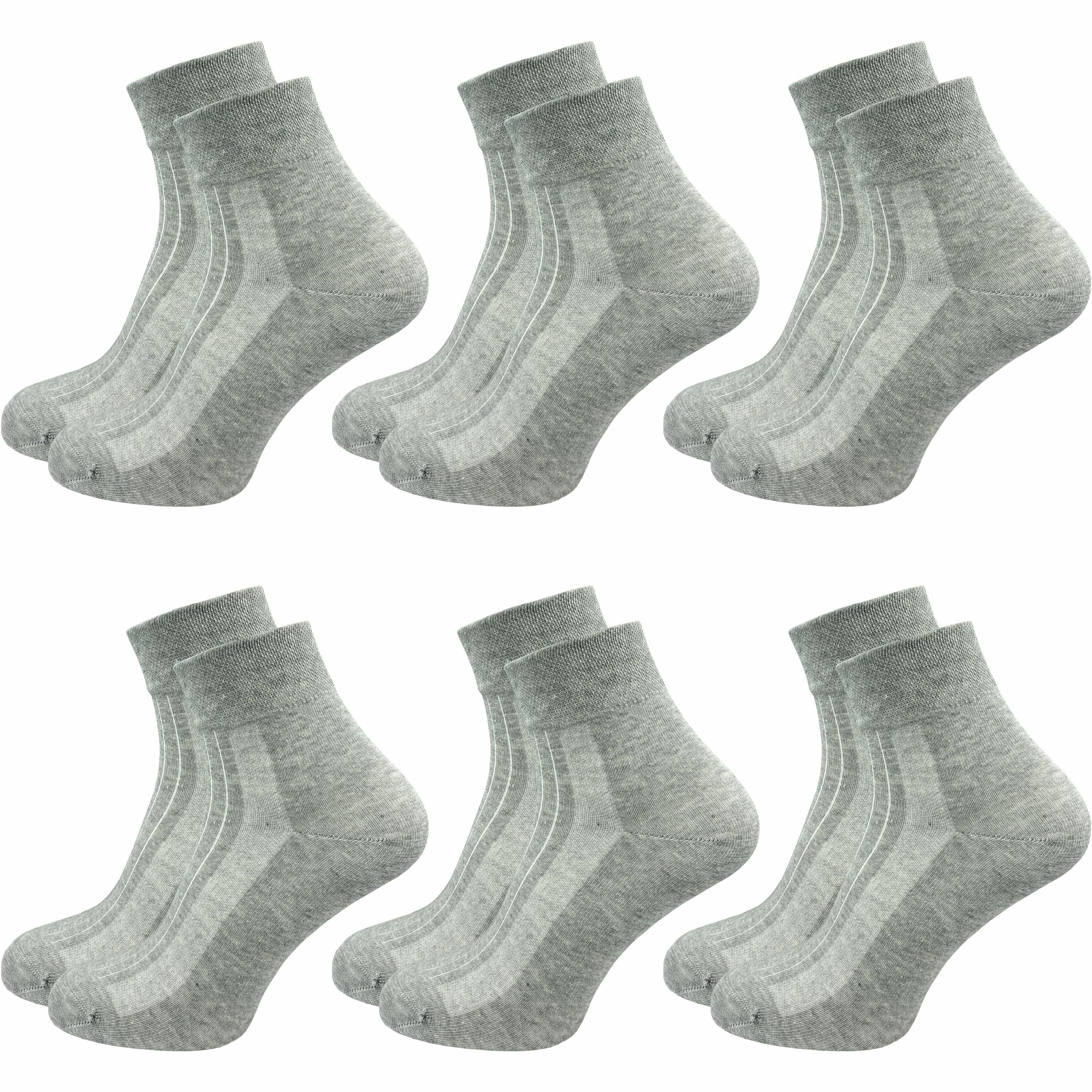 GAWILO Diabetikersocken für Damen ohne Gummibund & ohne Naht - kurze Socke (6 Paar) Breiter Piquet-Strick am Komfortbund, Venensocke aus weicher Baumwolle