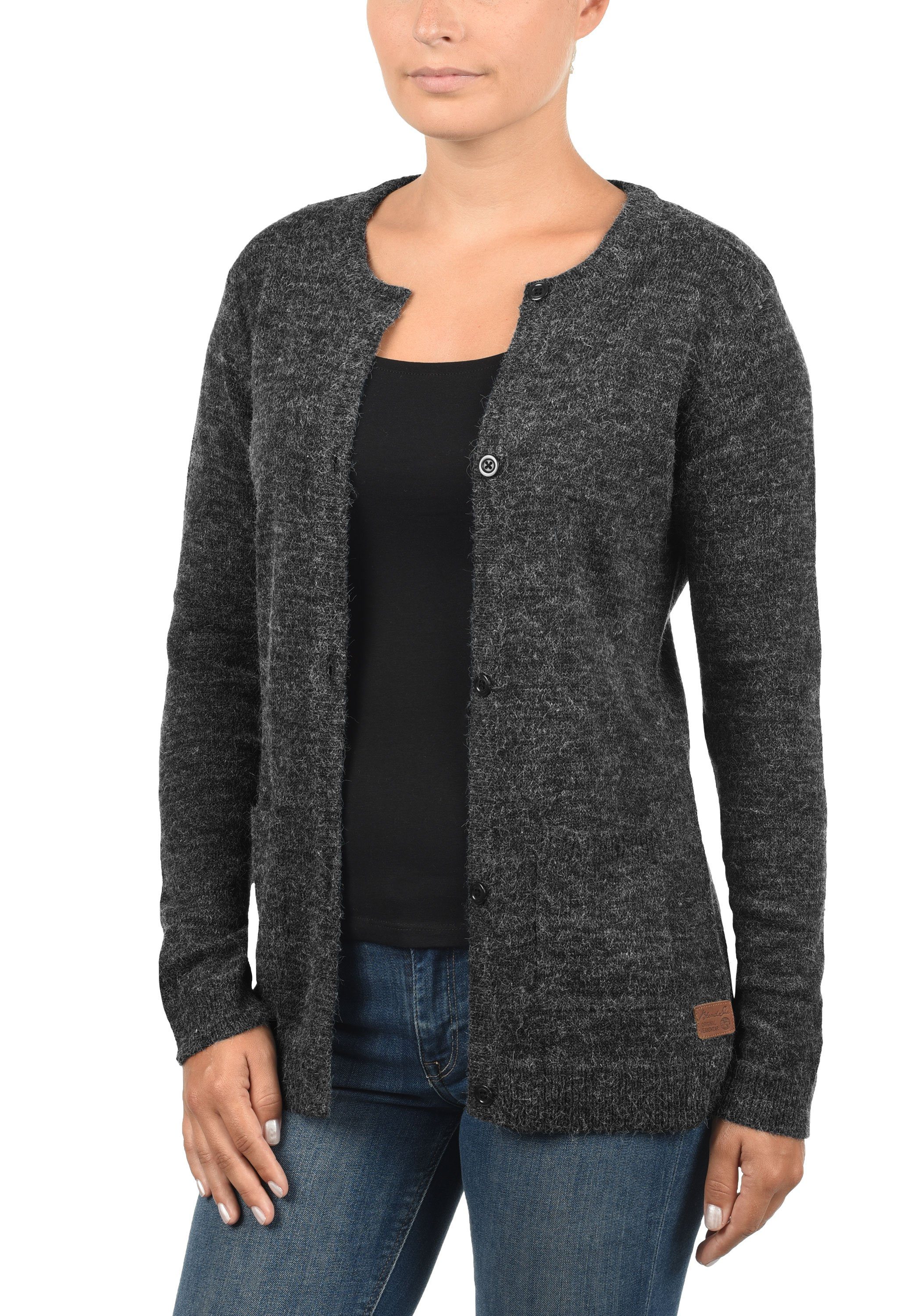 Blend she Strickjacke Nina Cardigan mit Rundhalsausschnitt und Knopfleiste