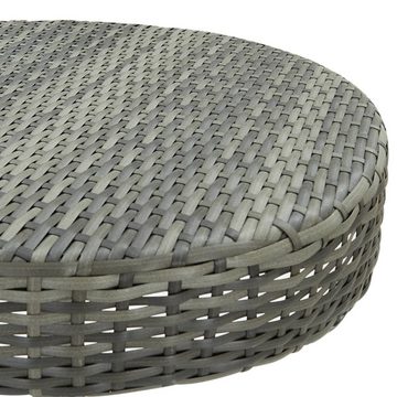 vidaXL Gartenlounge-Set 3-tlg. Gartenbar-Set mit Kissen Poly Rattan Grau, (3-tlg)