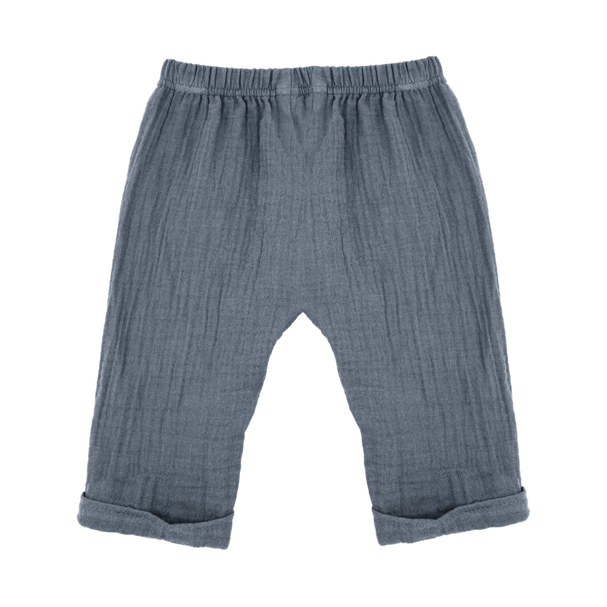 Stoffhose GOTS BABY-Krempelhose Musselin