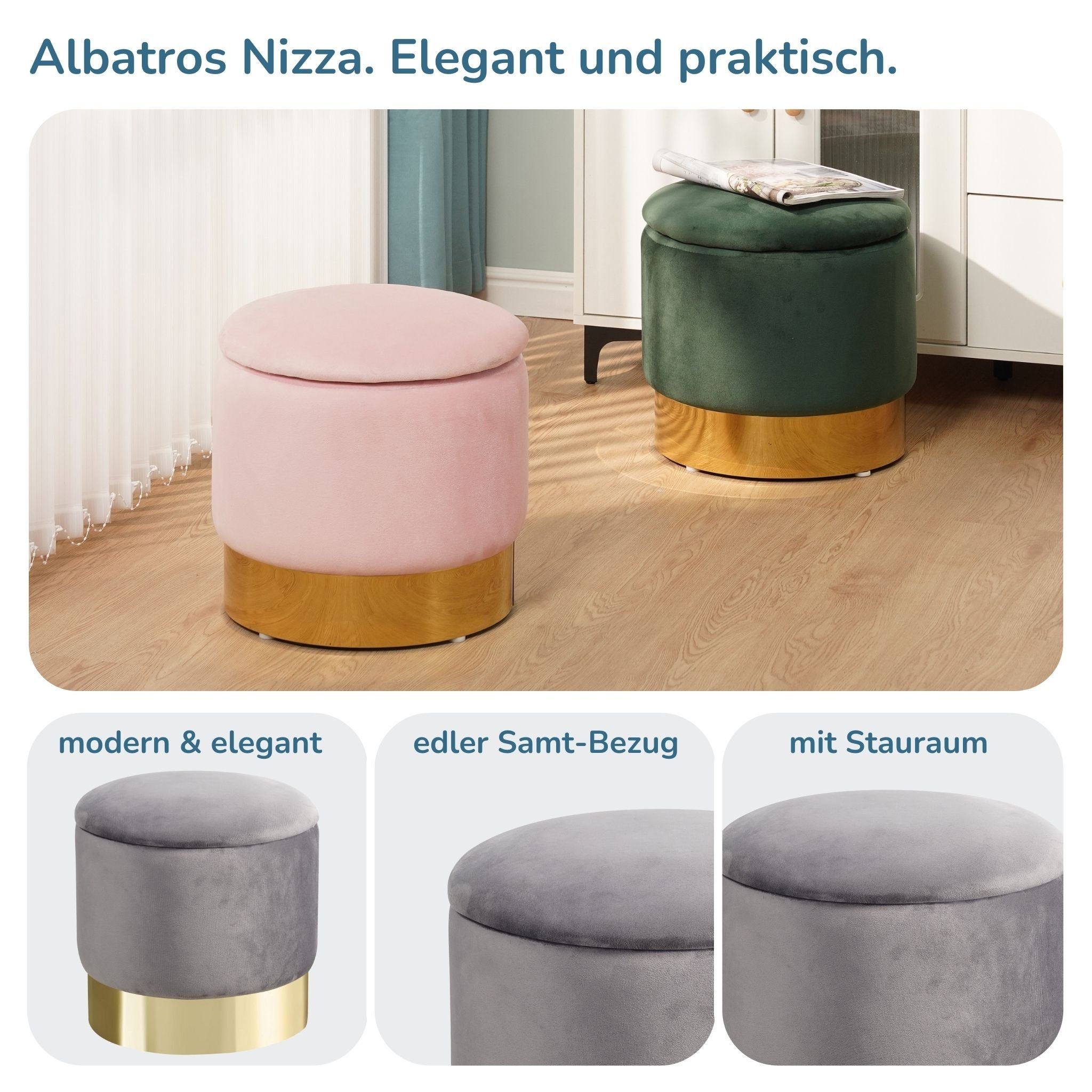 Albatros International Polsterhocker Albatros Hocker mit günstig online kaufen