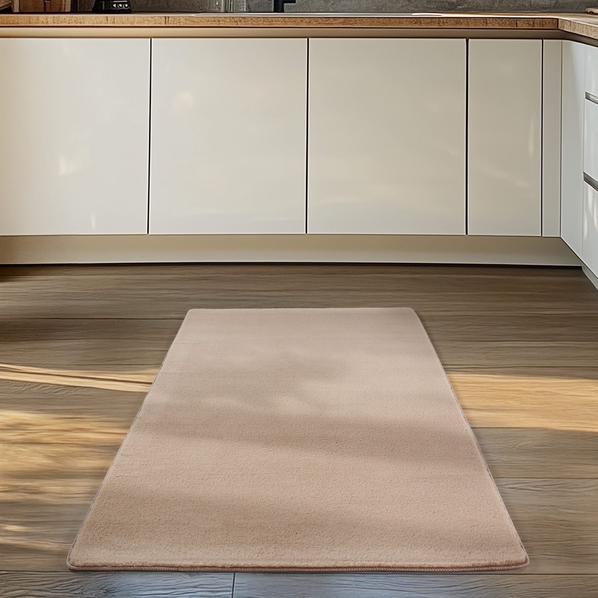 Carpettex Veloursteppich Unicolor - Einfarbig, Läufer, Höhe: 11 mm, Perfekt geeignet für Wohnzimmer, Schlafzimmer,Küche,Kinderzimmer