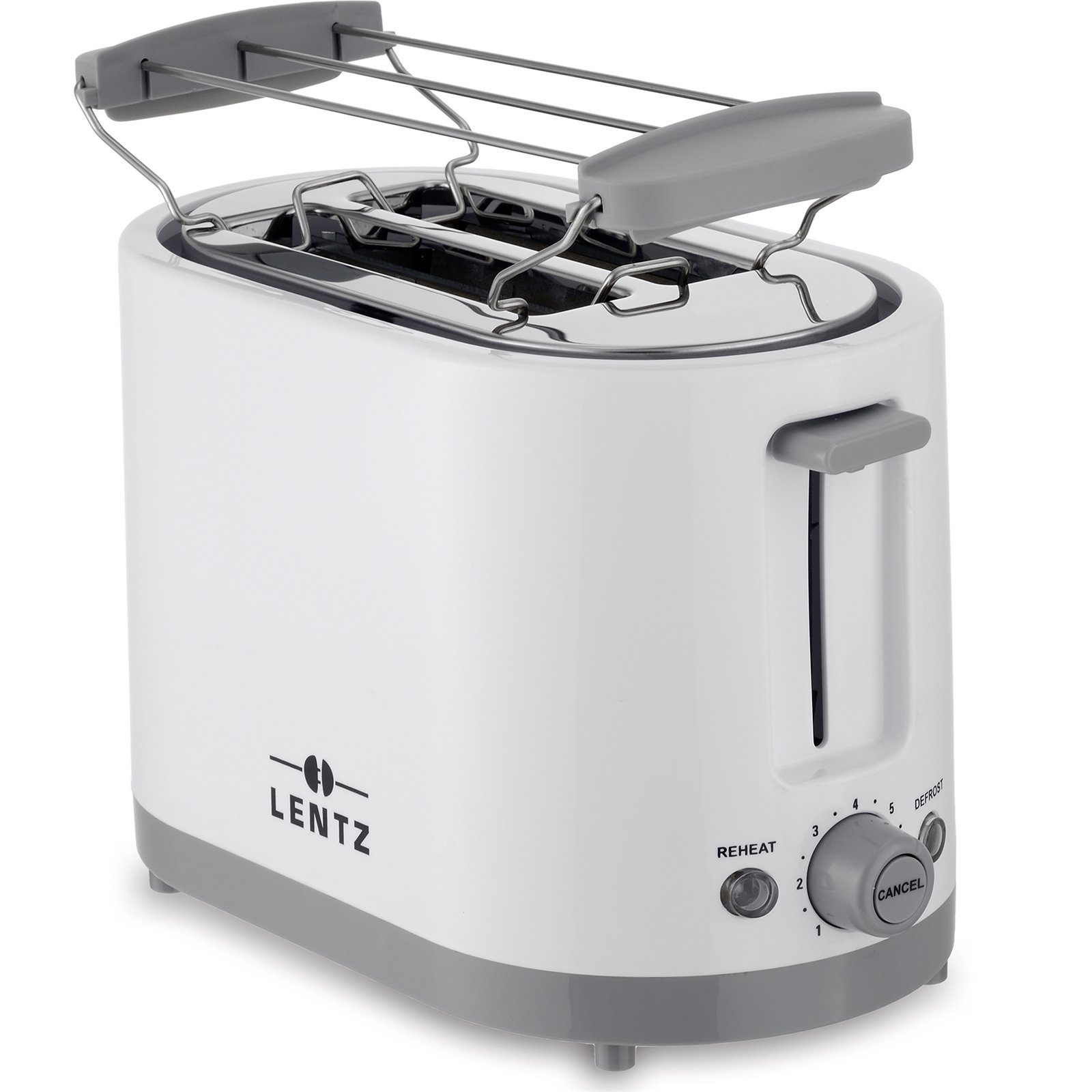 2-Scheiben Lentz Toaster Weiß Toaster 750 Auftaufunktion, W mit