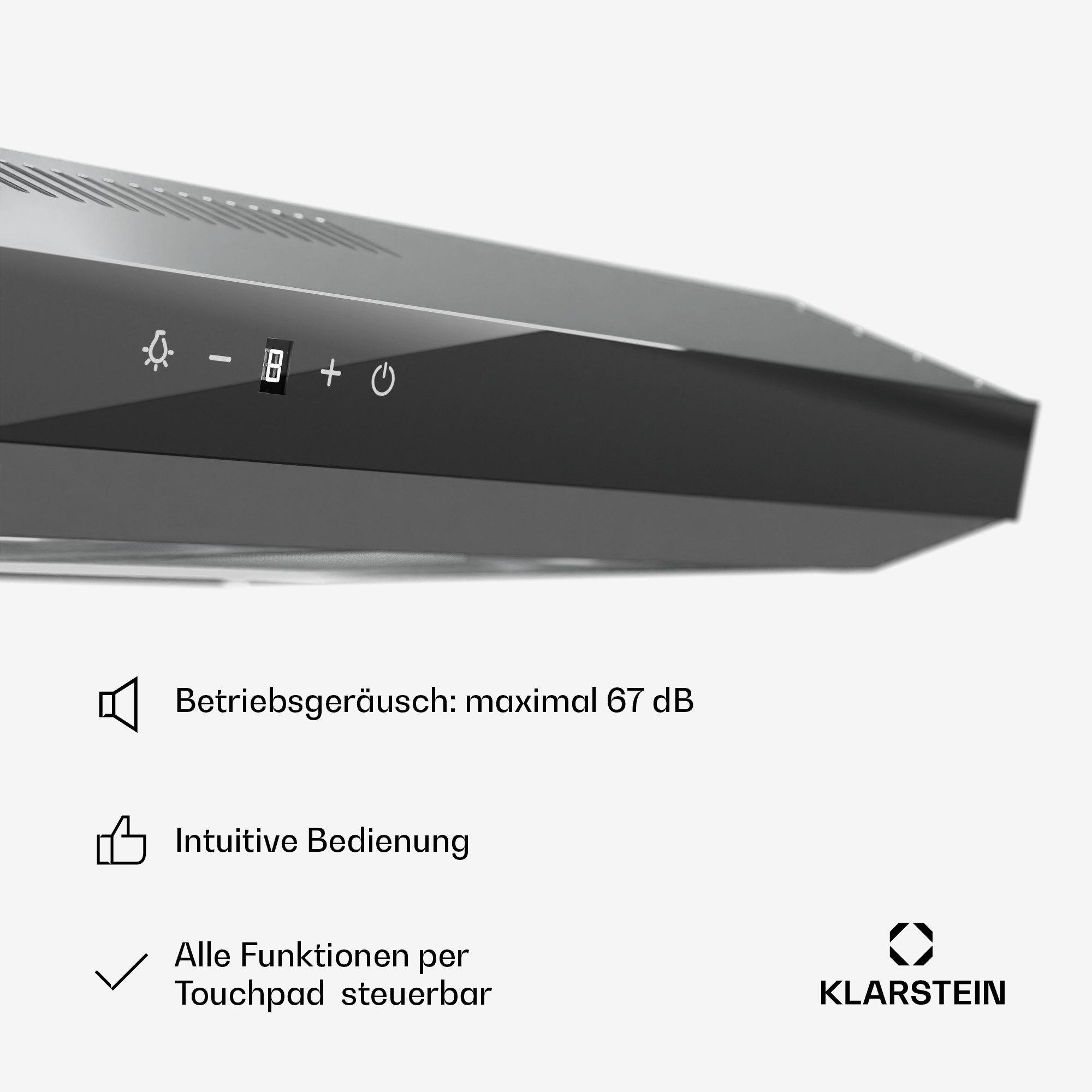 Klarstein Deckenhaube Contempo Neo 90 Dunstabzugshaube Unterbauhaube Abluft Umluft LED – Bild 5 von 5
