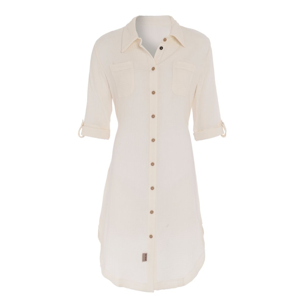 Klassische Bluse Kim Blusenkleid Beige XL