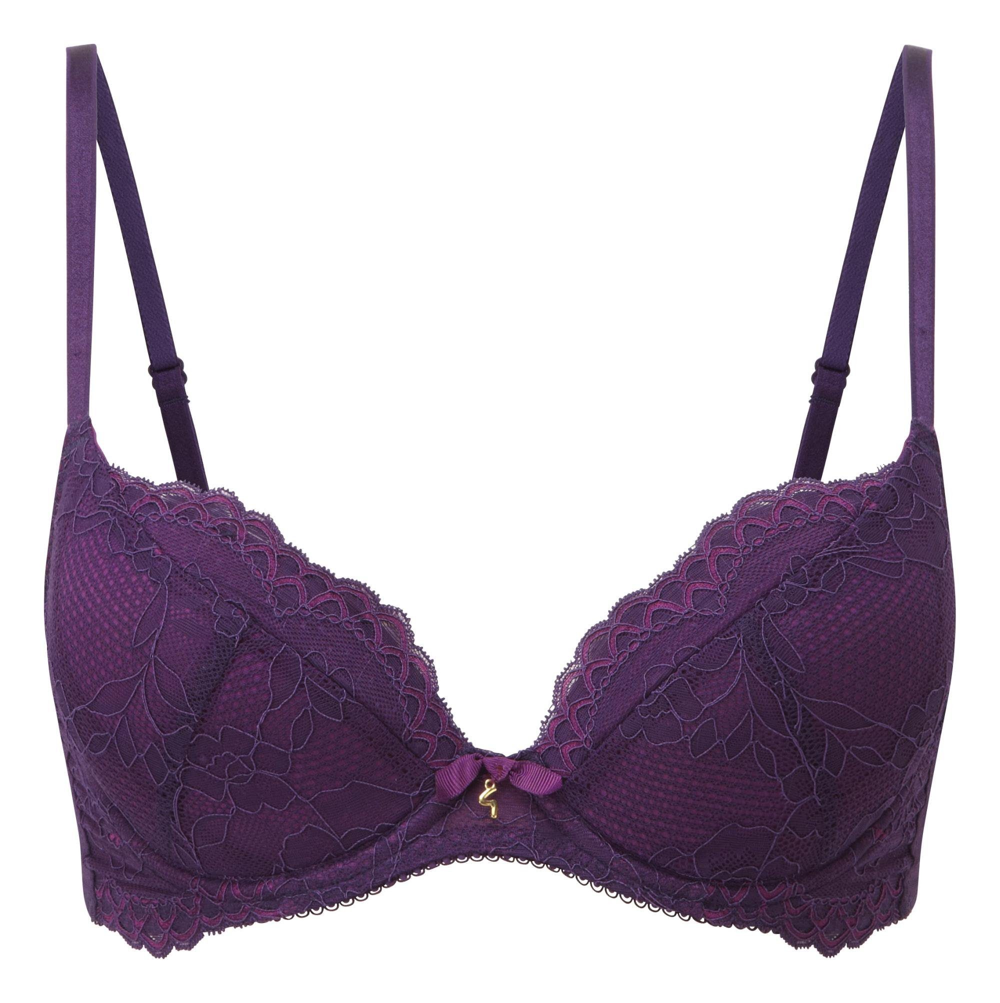 (Push-Up, Purple Gossard Dekolleté-BH Spitze/Netz) Push-Up Lace BH