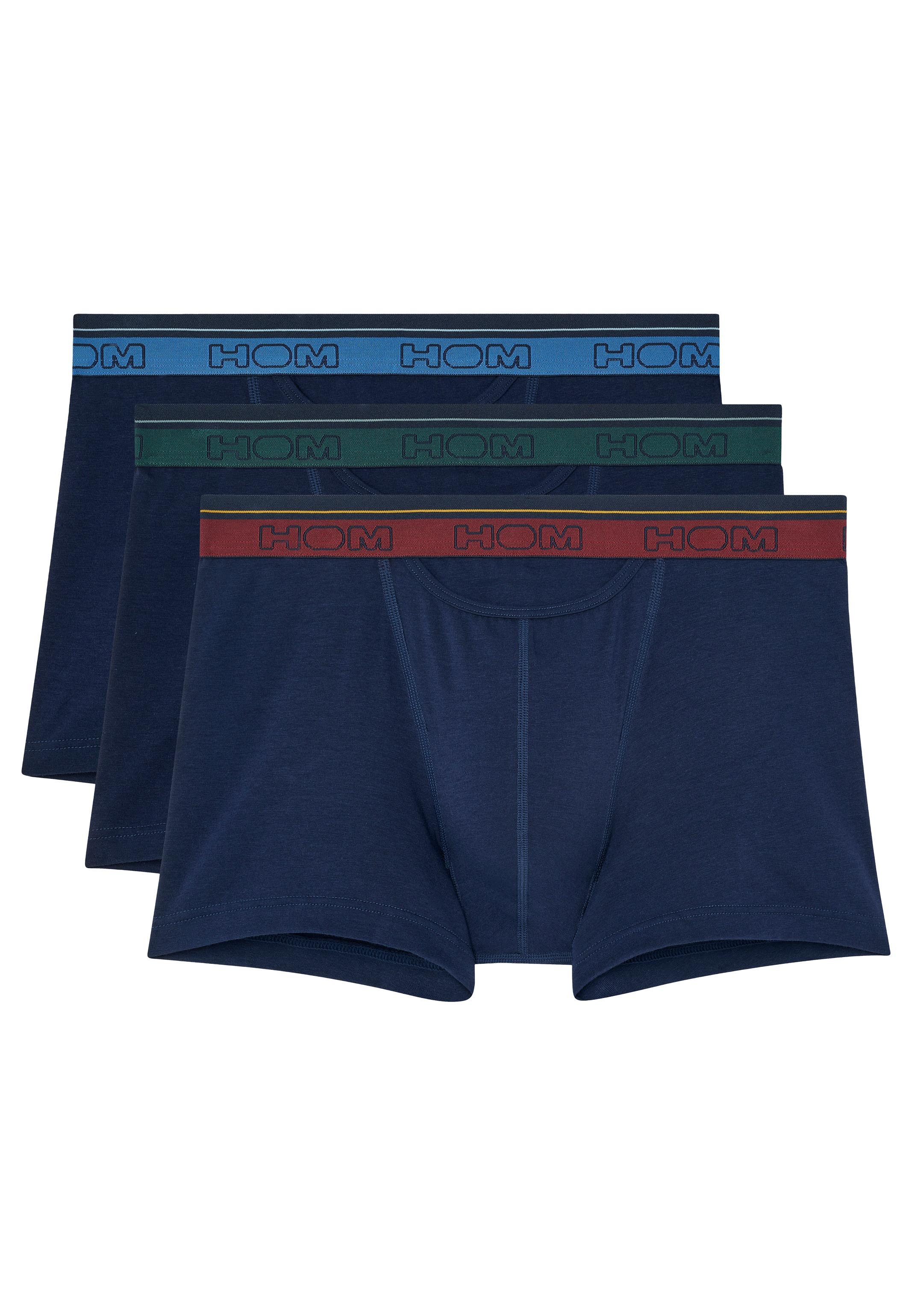 Hom Retro Boxer 3er Pack Tiago (Spar-Set, 3-St) Retro Short / Pant - Baumwolle - mit Eingriff - Atmungsaktiv