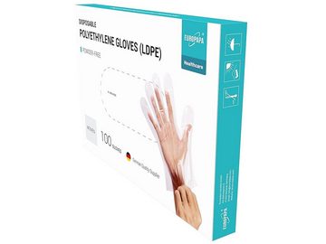 EUROPAPA Einweghandschuhe Vorteilspack LDPE Einweghandschuhe in Box (Einmalhandschuhe) latexfrei puderfrei Handschuhe in Damen Größe Herren Größe