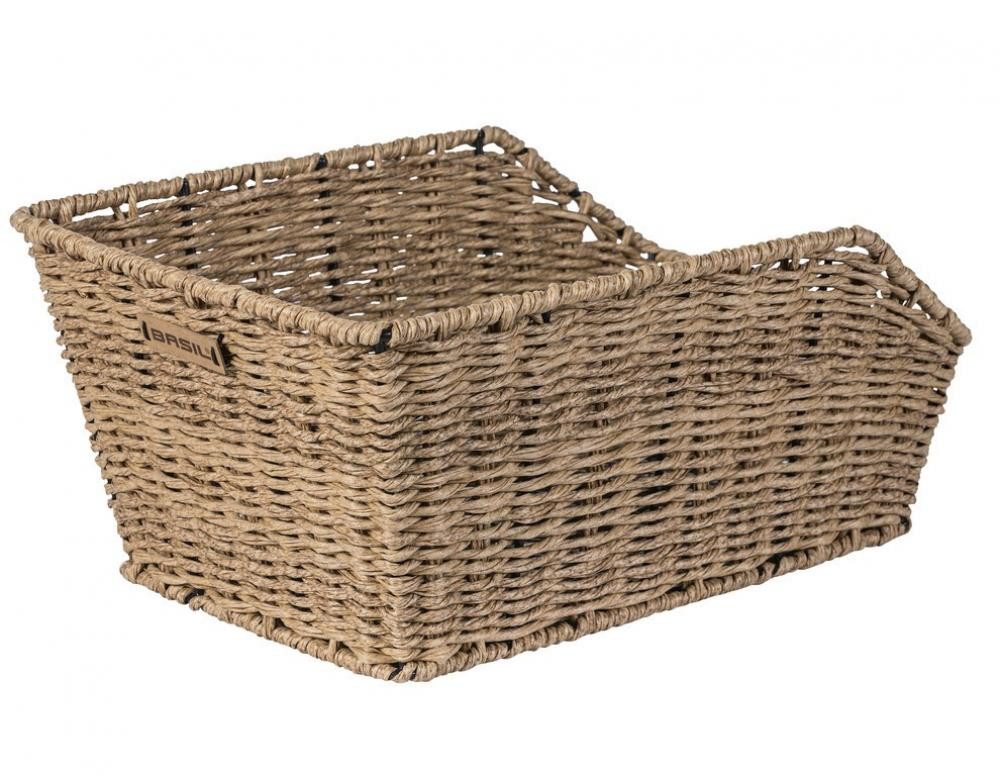 Basil Fahrradkorb Basil Hinterradkorb Cento Rattan Look seegras 47x34x22 cm