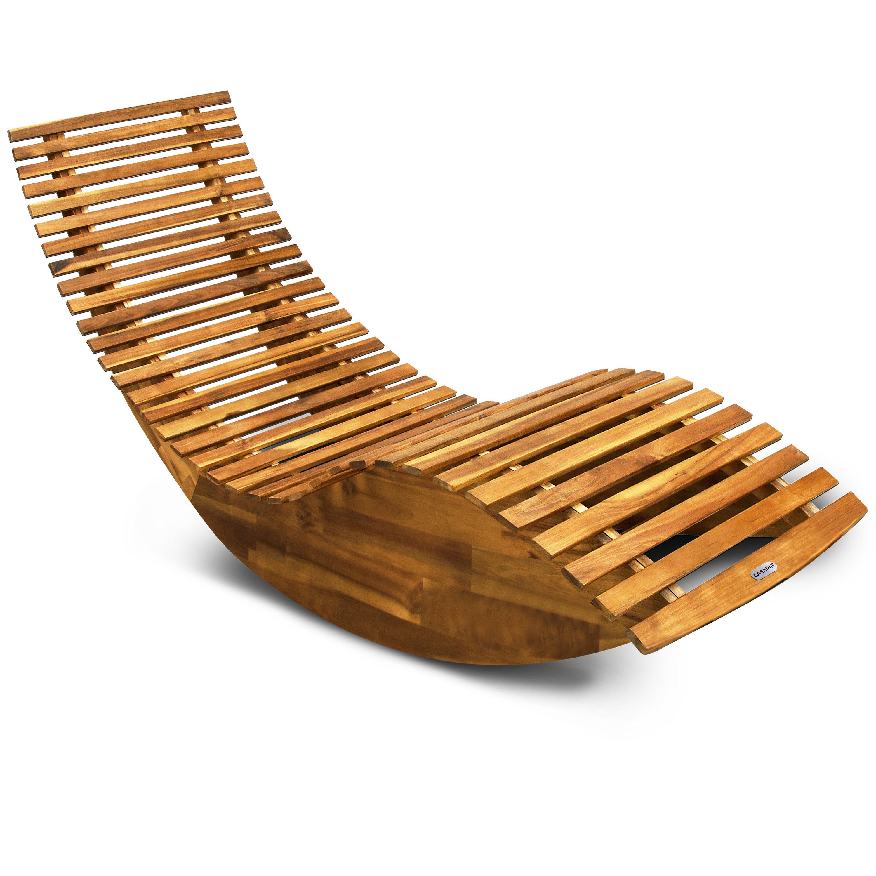 Casaria Gartenliege, Akazie Holz Schaukelfunktion Ergonomisch