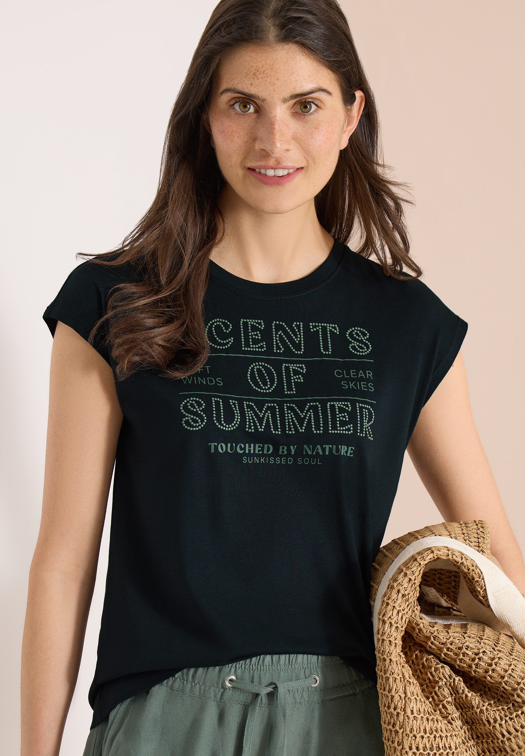 CECIL Rundhalsshirt mit Wording