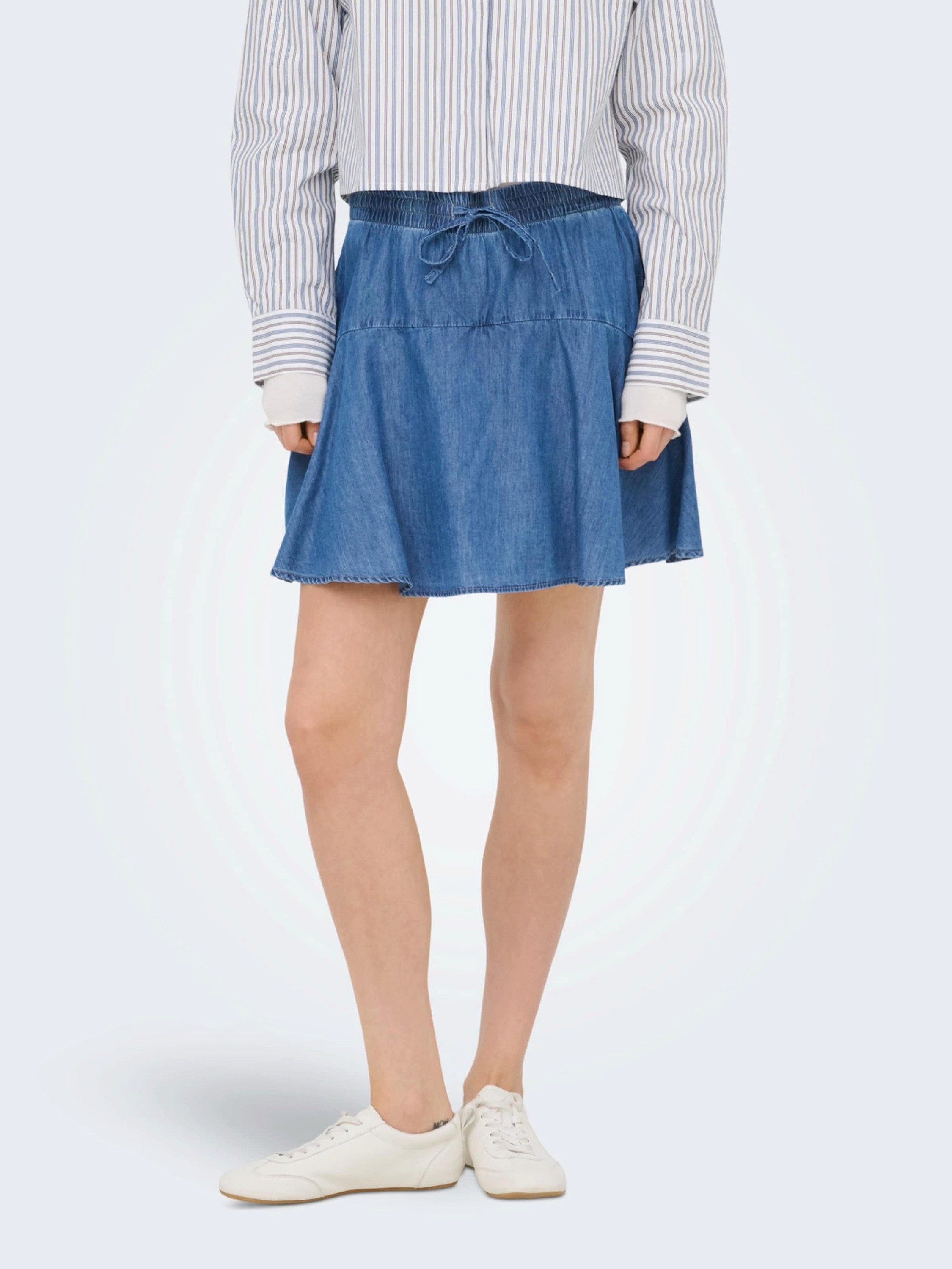 ONLY Jeansrock ONLBEA (1-tlg) Drapiert/gerafft