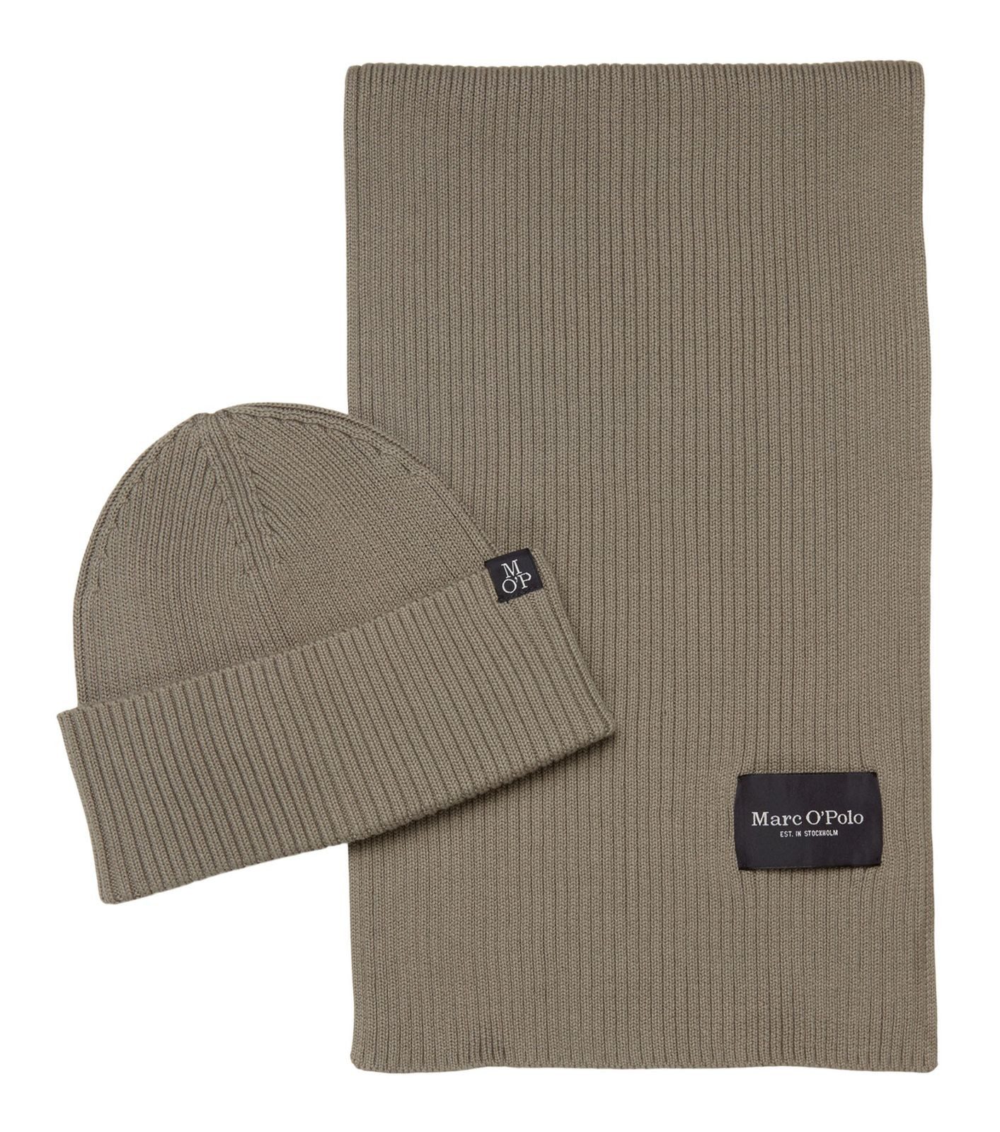 Marc O'Polo Strickmütze Knitted Hat And Scarf Set (Set, 2-St)
