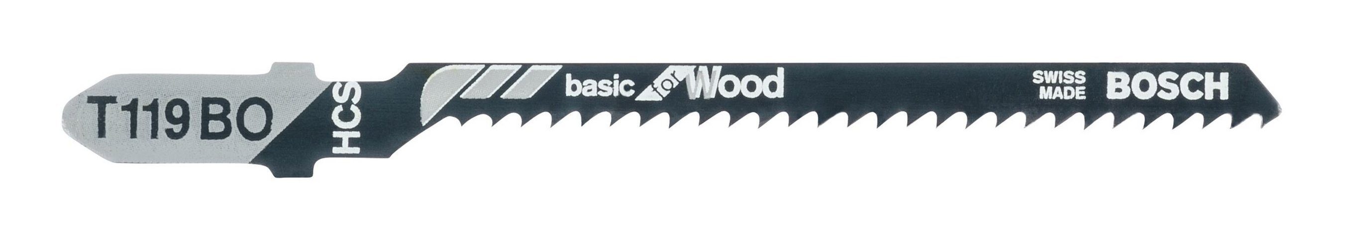 BOSCH Stichsägeblatt (100 Stück), T 119 BO Basic for Wood - 100er-Pack