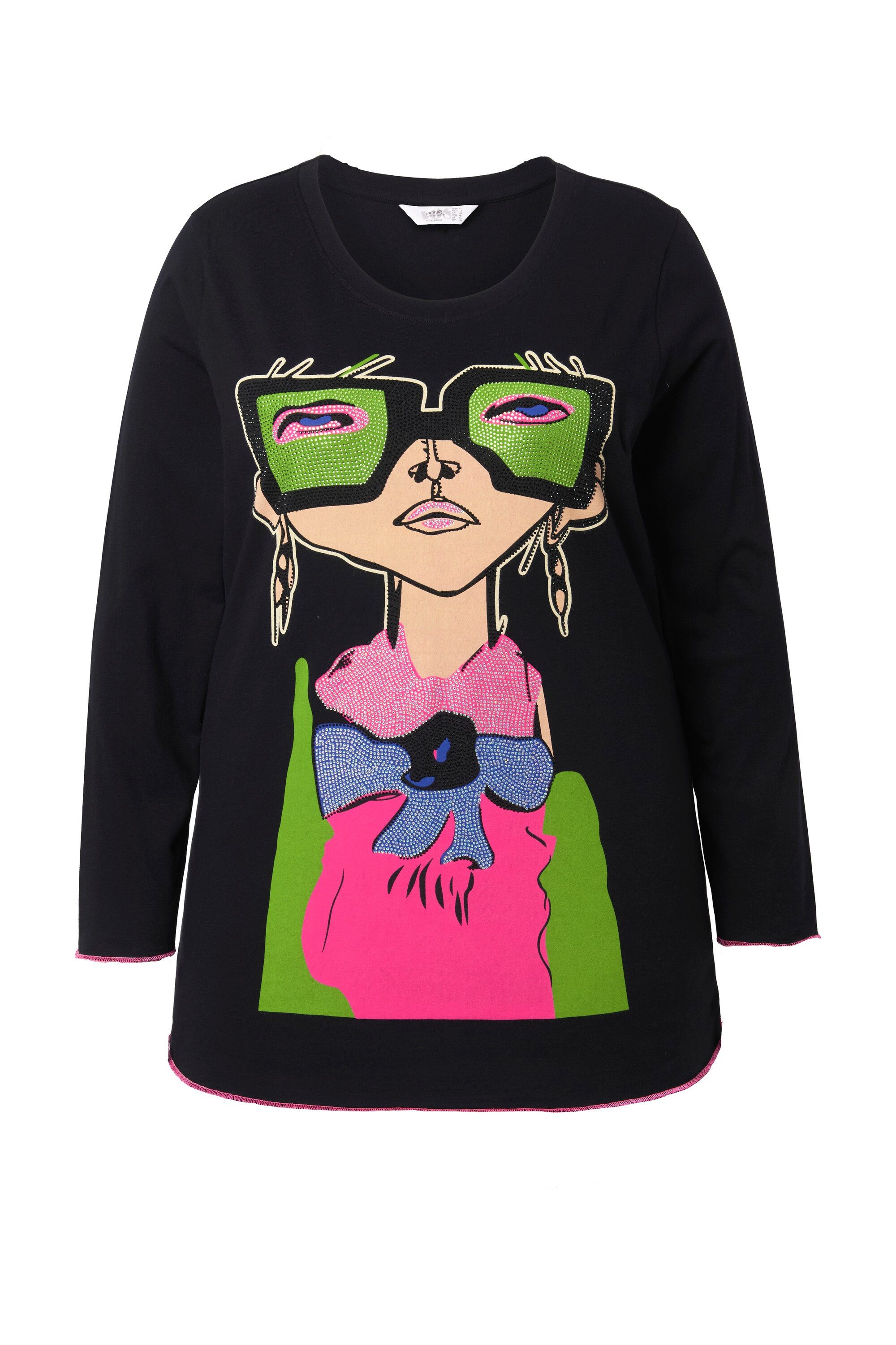 Angel of Style T-Shirt T-Shirt XL-Lady-Motiv Glitzersteinchen Neonnähte günstig online kaufen