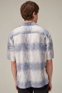 Next Kurzarmhemd Kurzärmeliges, kariertes Hemd aus Leinenmischung (1-tlg)