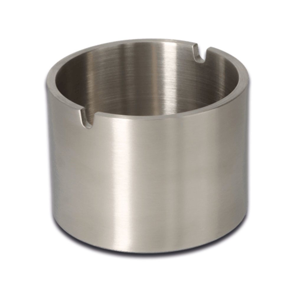 Coumo Aschenbecher 0,6 kg Edelstahl Premium Aschenbecher, hoch, Ø 9 cm