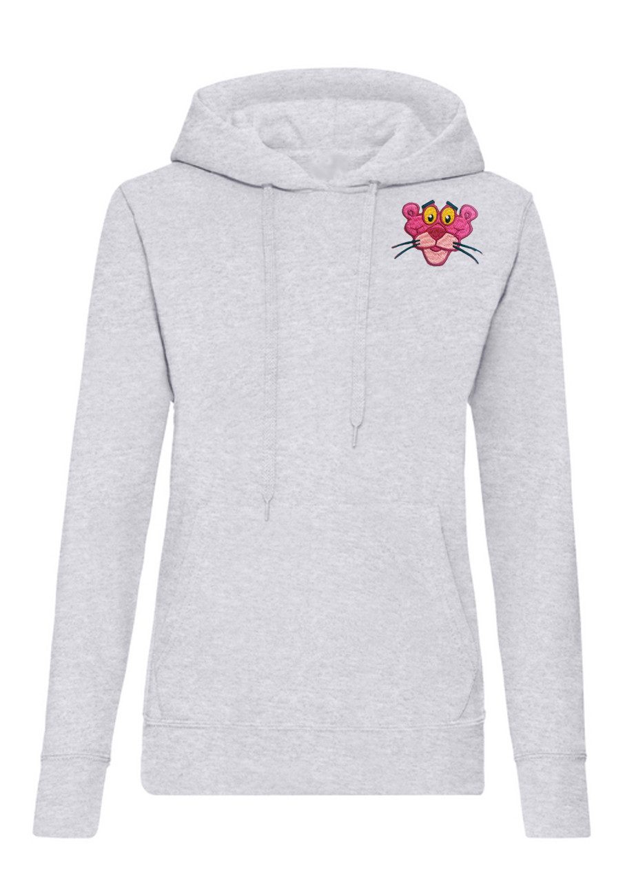 Hoodie Damen Hoodie Panther Patch Brustmotiv Paulchen Panther