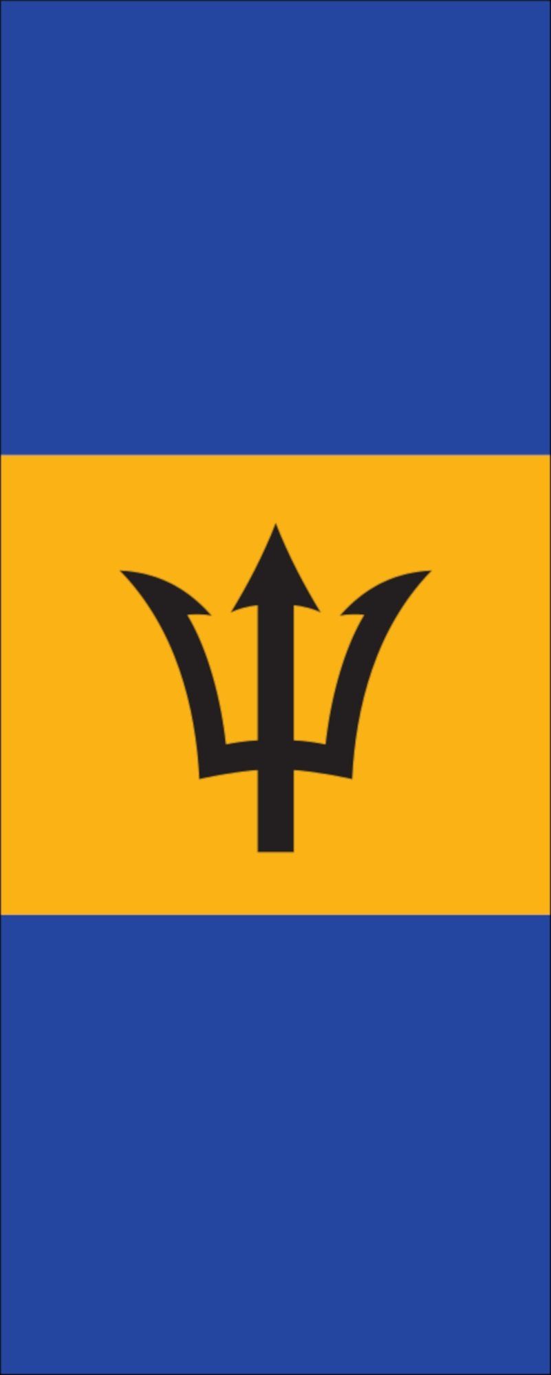 flaggenmeer Flagge Flagge Barbados 110 g/m² Hochformat