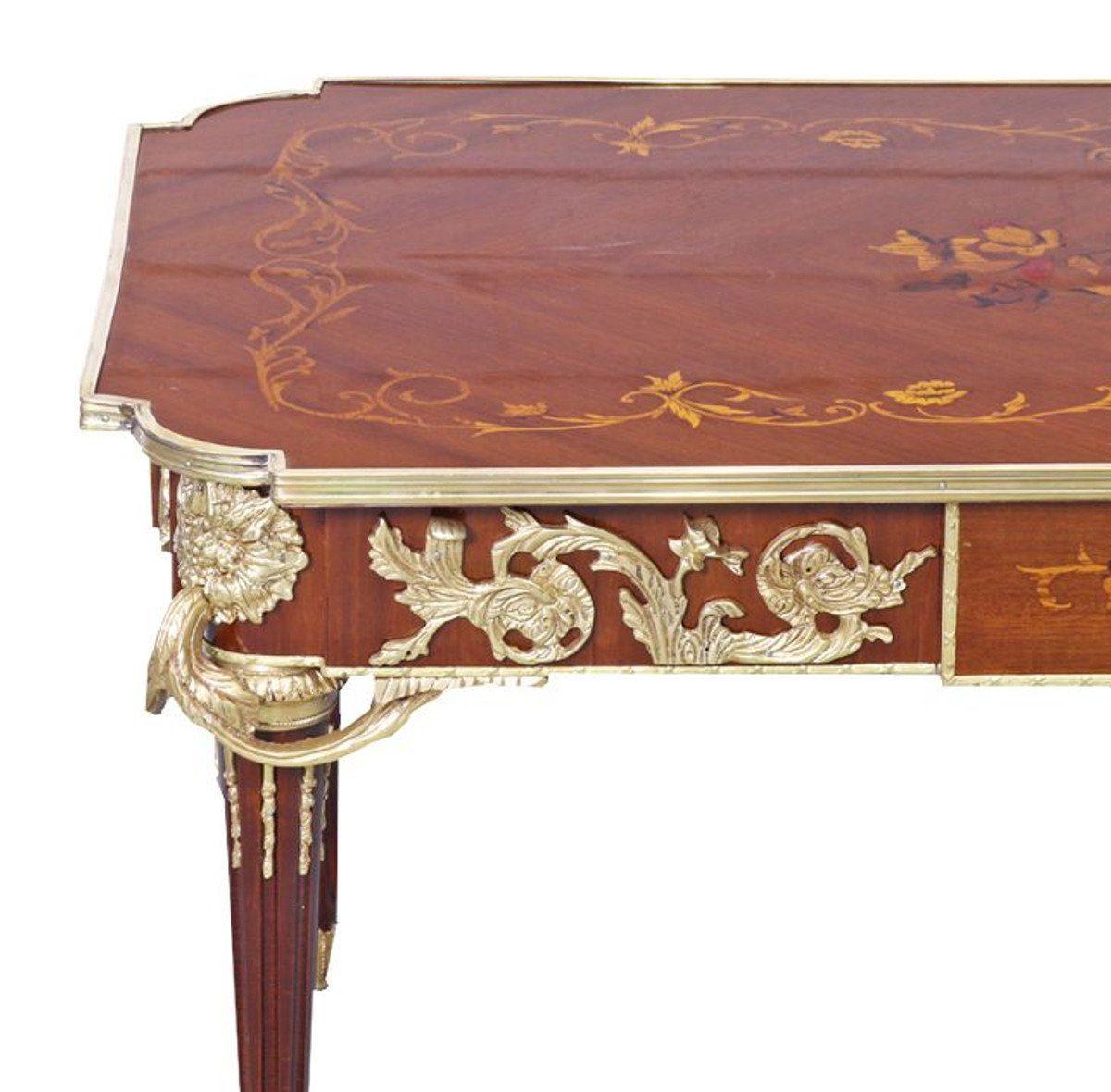 cm Padrino Barock - Mahagoni Casa Schreibtisch 120 Sekretär Stil Luxus Schreibtisch Antik
