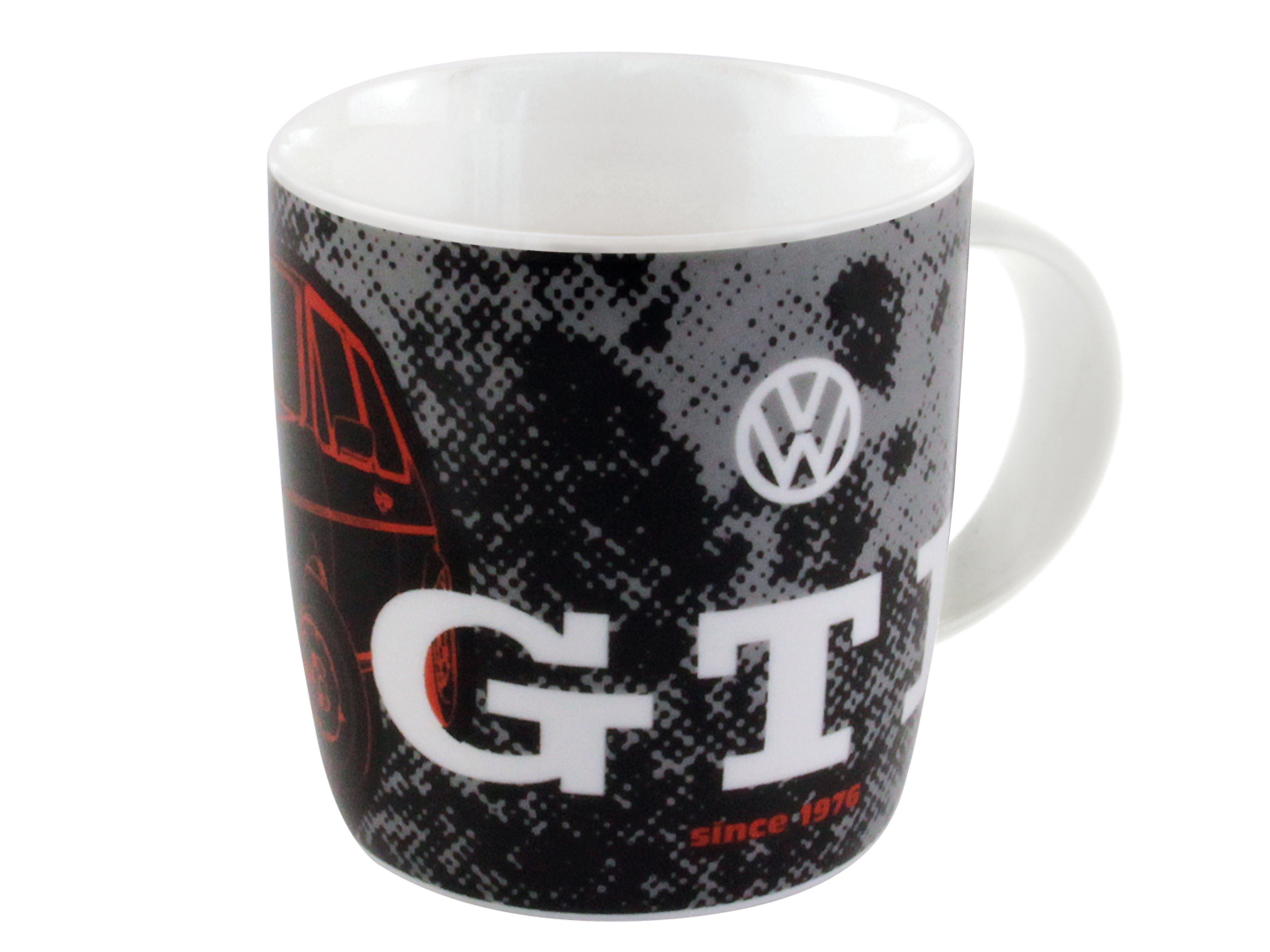 1976/Schwarz ml aus robuster New 370 Becher, Tasse Design, by GTI VW Volkswagen Kaffeetasse Bone BRISA China, Keramik im Collection Since VW