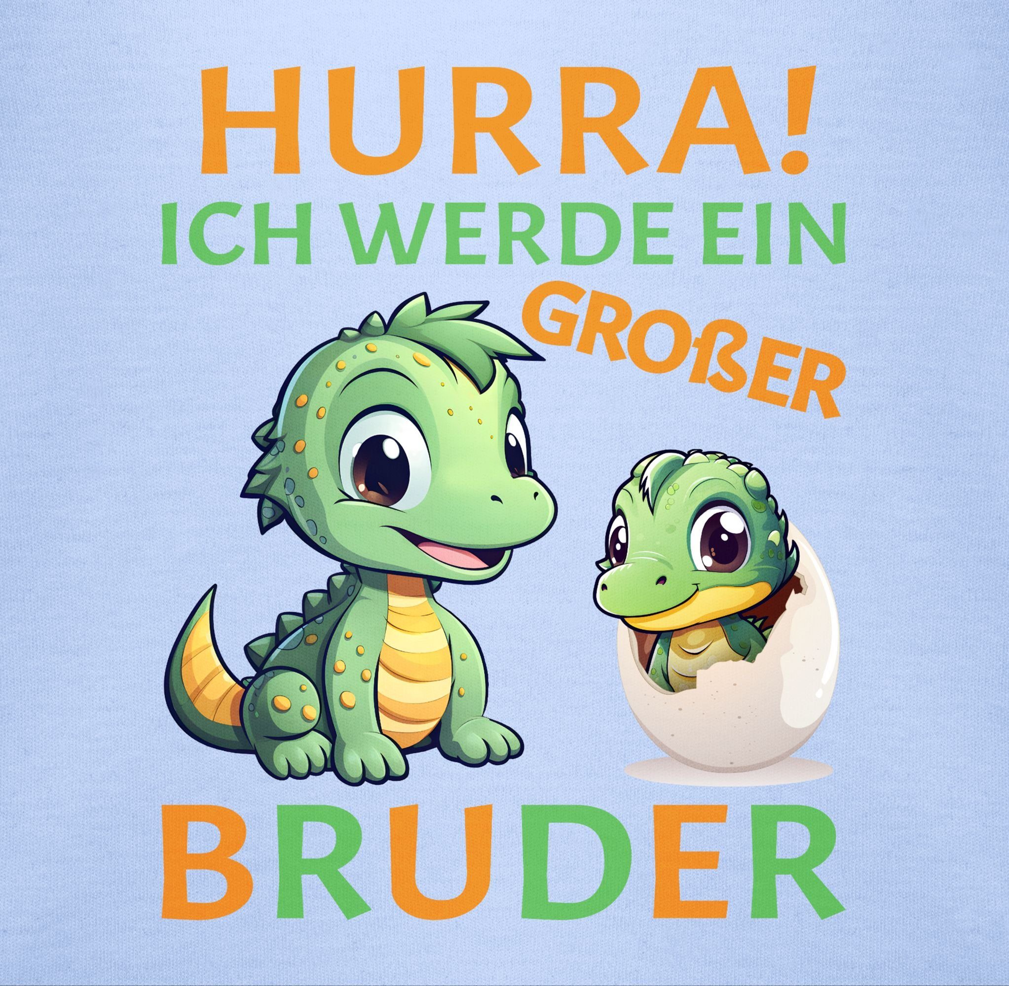 großer bin 3 Shirtbody Bruder werde endlich - Bruder Babyblau Großer Ich Hurra Shirtracer großer großer Bruder Ich -