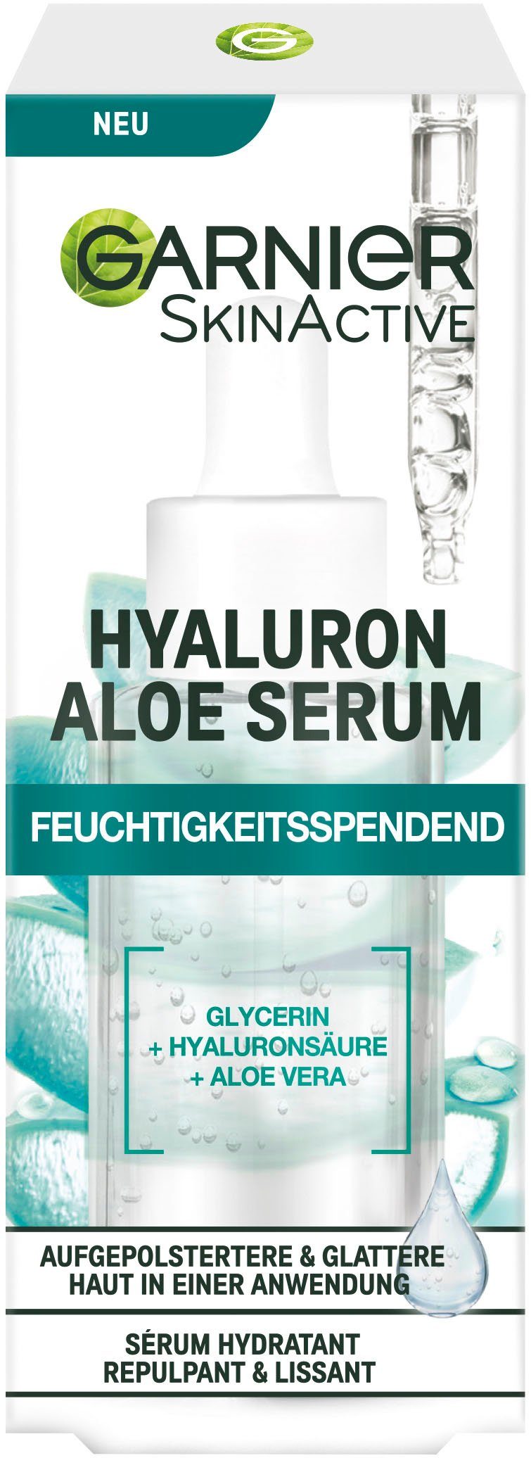 GARNIER Gesichtsserum SkinActive Hyaluron Aloe Serum, erfrischend, aufpolsternder Effekt