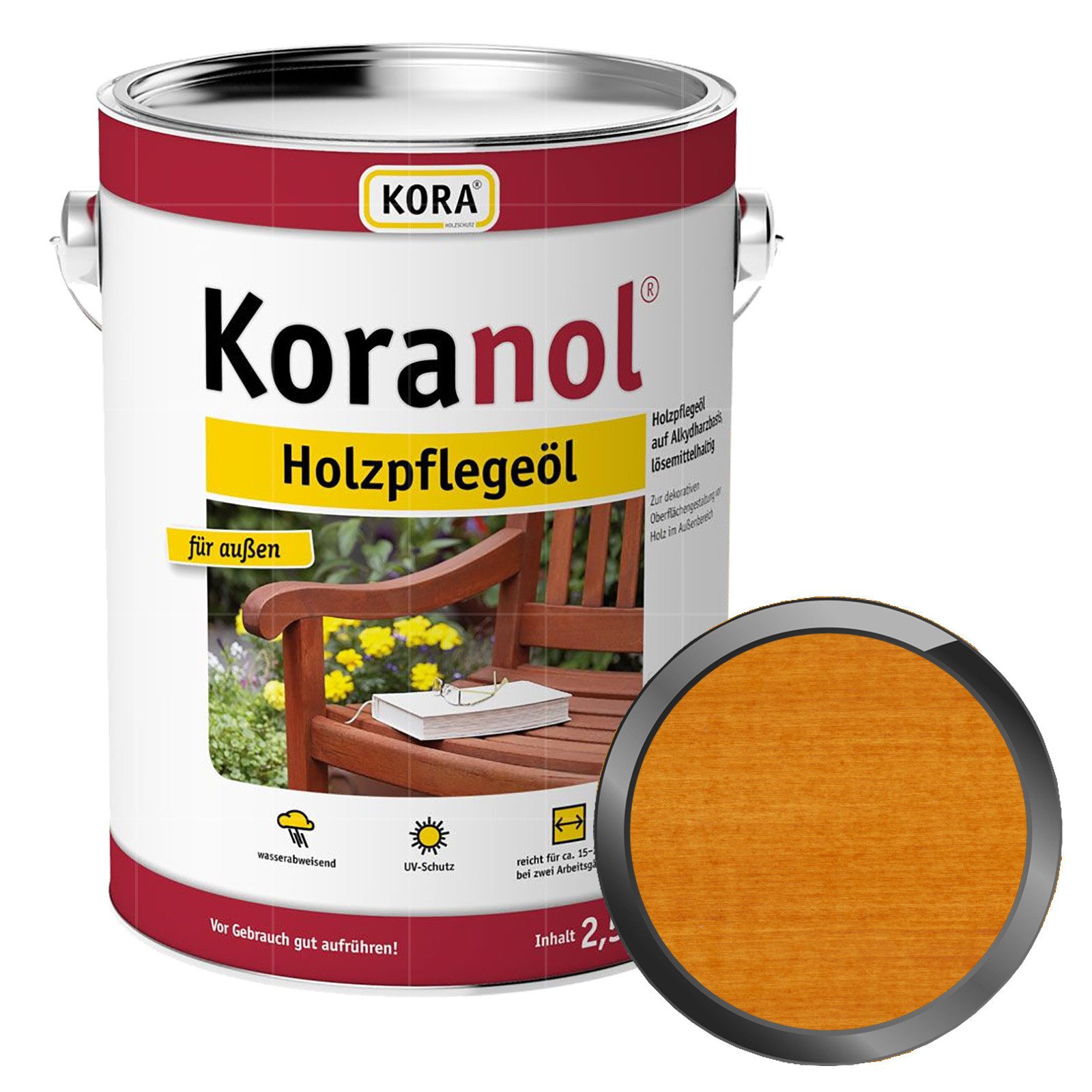 KORA Holzöl Koranol Holzpflegeöl - 2.5 Ltr