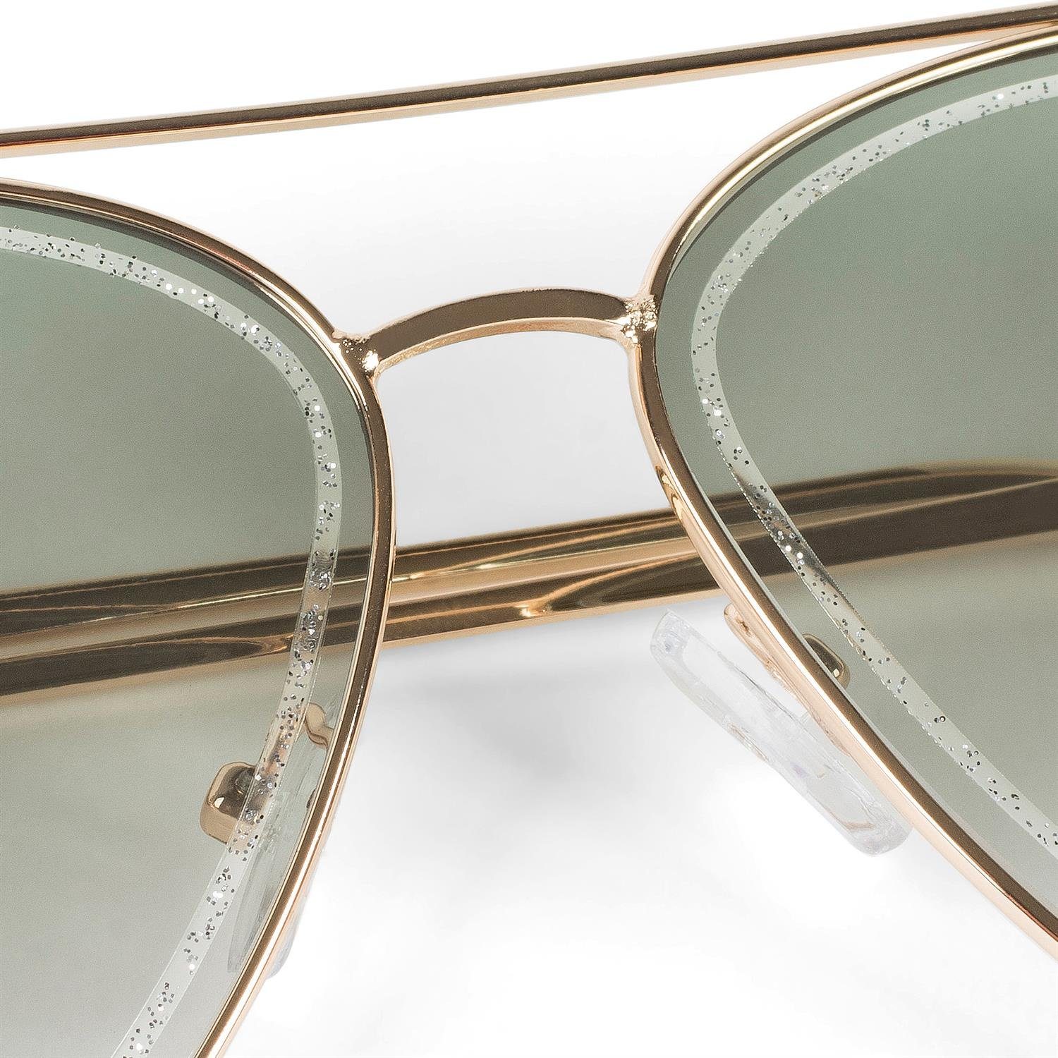 styleBREAKER Sonnenbrille Piloten Sonnenbrille mit Glitzer Highlights (1-St)