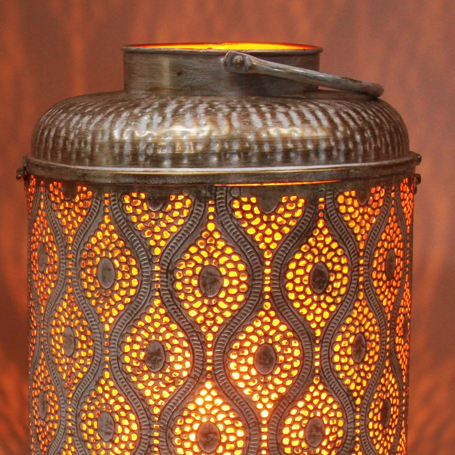 Casa Moro Kerzenlaterne Orientalische Laterne Suraya Shabby Chic Weiss Gold günstig online kaufen