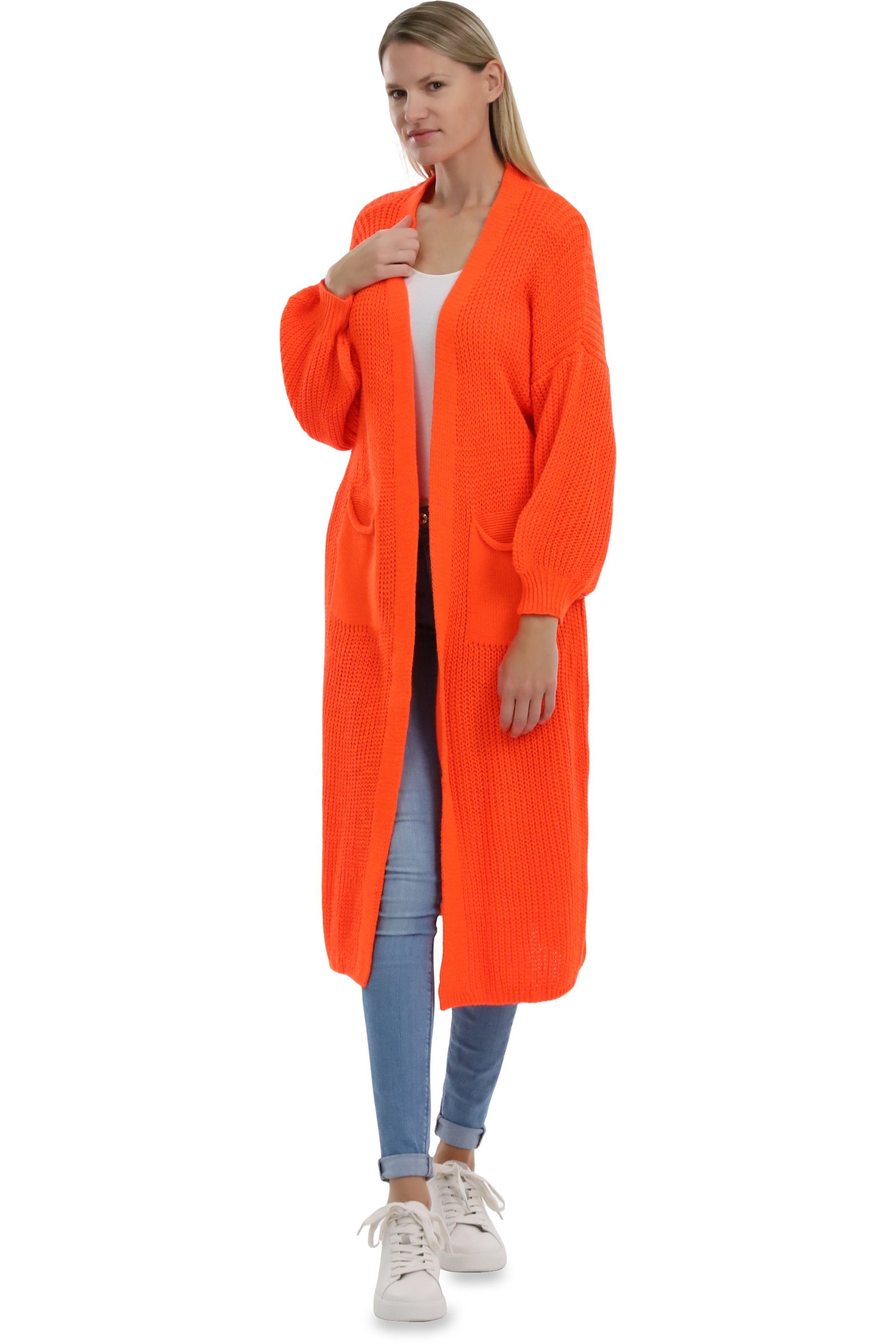 malito more than fashion Longstrickjacke malito Damen Strickmantel, schicker Cardigan, moderne Wollmantel, in lässiger Grobstrick-Optik