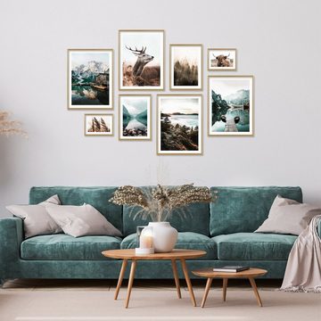 ARTFAVES Poster MYSTI RIVER, (moderne Wandbilder, 8 St), verschiedene Größen im Set