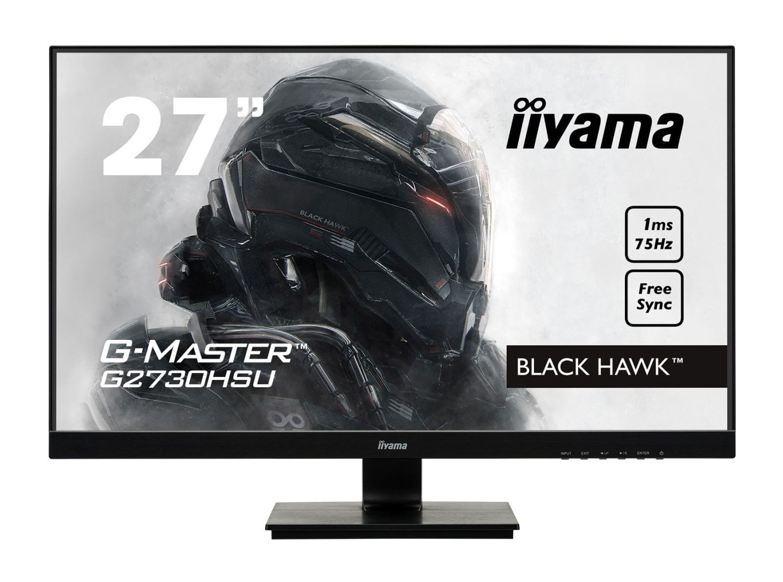 Iiyama G-MASTER G2730HSU-B1 Computerbildschirm 68,6 cm (27) 1920 x 1080 P... TFT-Monitor (1920 x 1080 px, Full HD, 1 ms Reaktionszeit, 75 Hz, TN, Adaptive-Sync, Lautsprecher, HDCP, Kopfhörerbuchse)