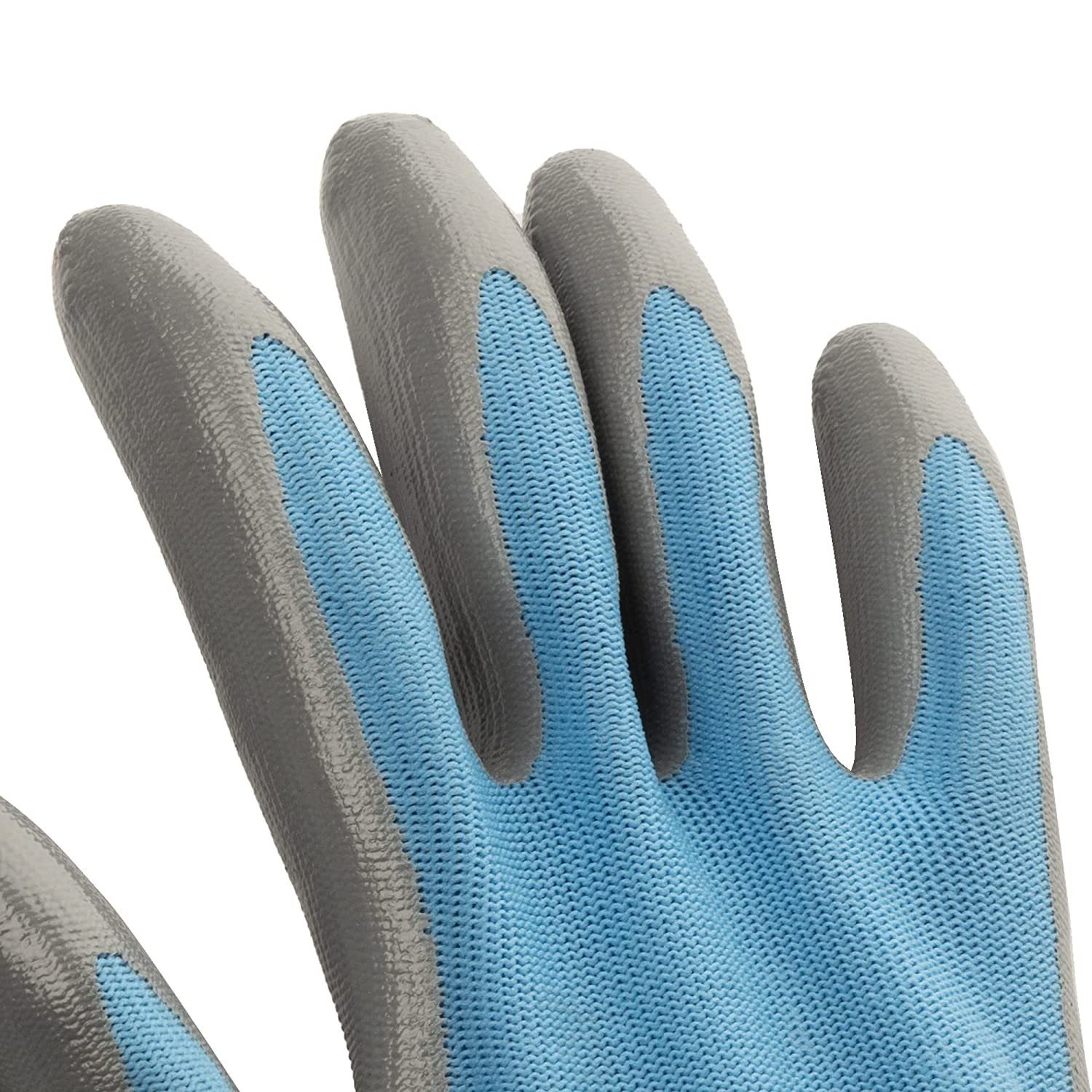Centi Gartenhandschuhe Handschuhe Schutzhandschuhe Damen/Herren, Gartenhandschuhe 6 Arbeitshandschuhe Arbeitshandschuhe 10, Blau) Montagehandschuhe Größe (Set