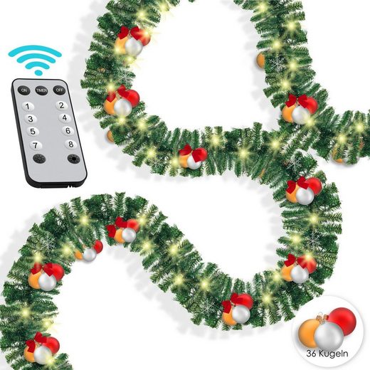 KESSER LEDGirlande, Tannengirlande Girlande 100 LED´s Timer