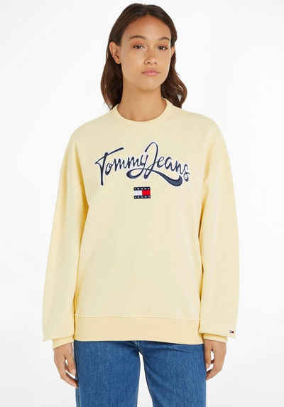 Tommy Jeans Sweatshirt TJW RLX POP TJ CREW mit großer Logostickerei