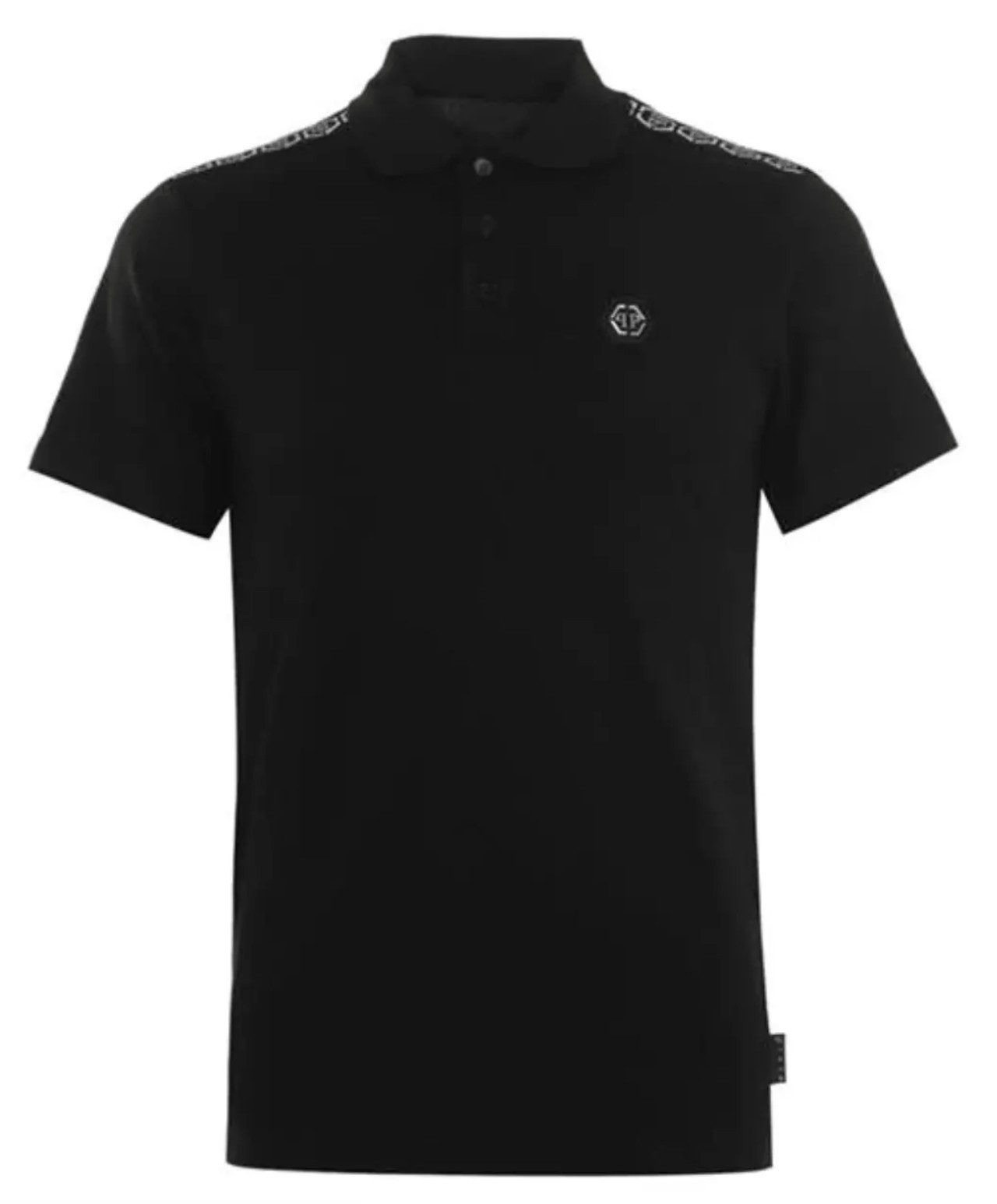 Philip Plein Poloshirt Polohemd mit Tape günstig online kaufen