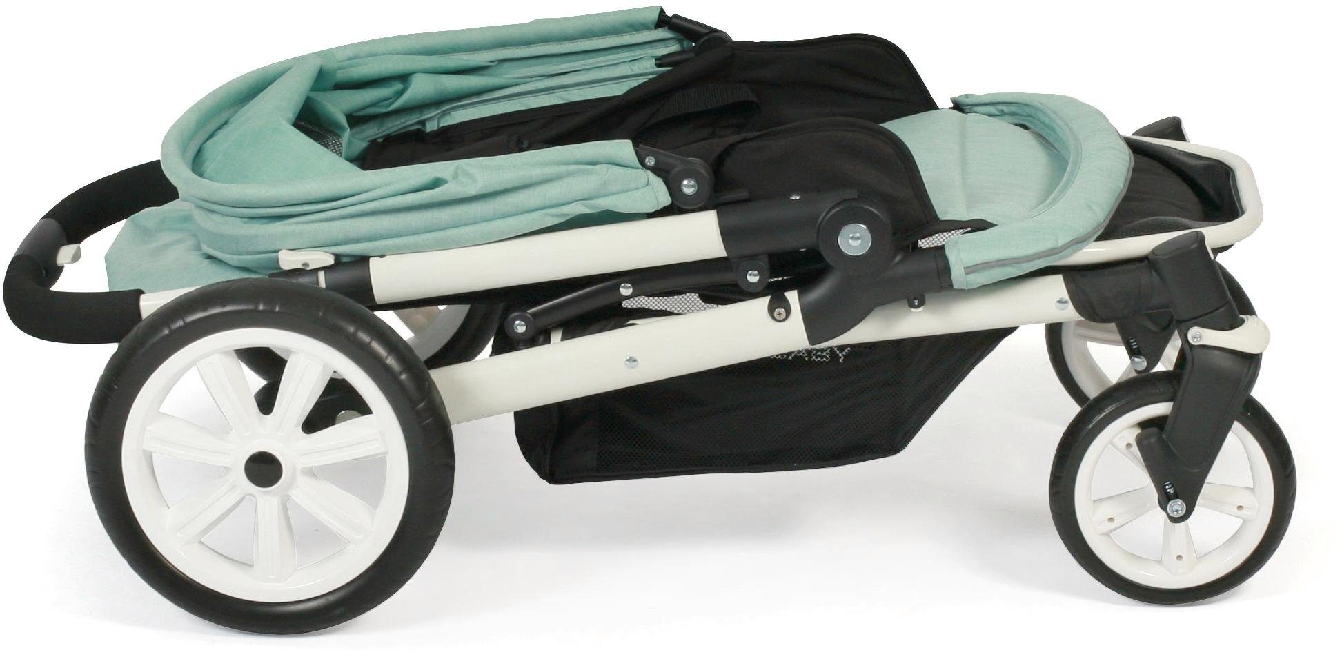 Sport-Kinderwagen feststellbaren Vorderrädern und mint, mit schwenk- CHIC4BABY Boomer,