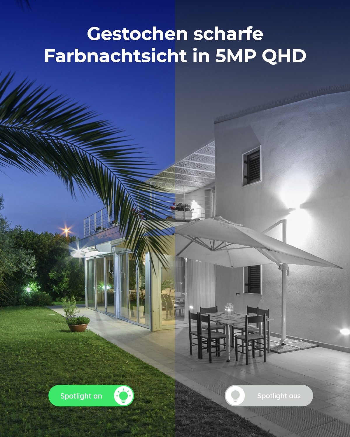Reolink Überwachungskamera 5MP Arugs Eco Pro+ Solarpanel Solar (Außenbereich, Innenbereich, microSD, 2K+, Farbnachtsicht, Smarte Erkennung, 5/2,4GHz Wifi)