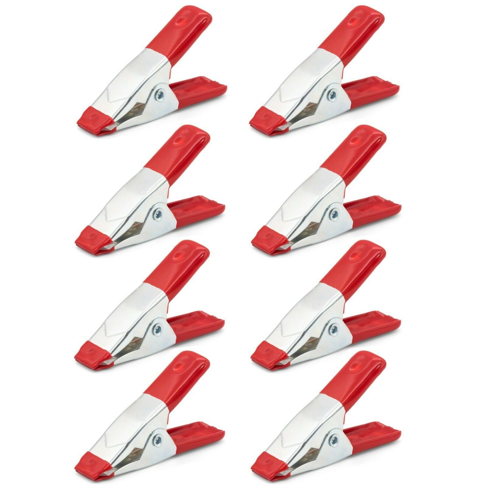 BENSON Schraubstock 8x Federklemmen Klemmzwingen Leimzwingen Spann, 8-St., Feder, Zwinge, Klemme, Set, Mini