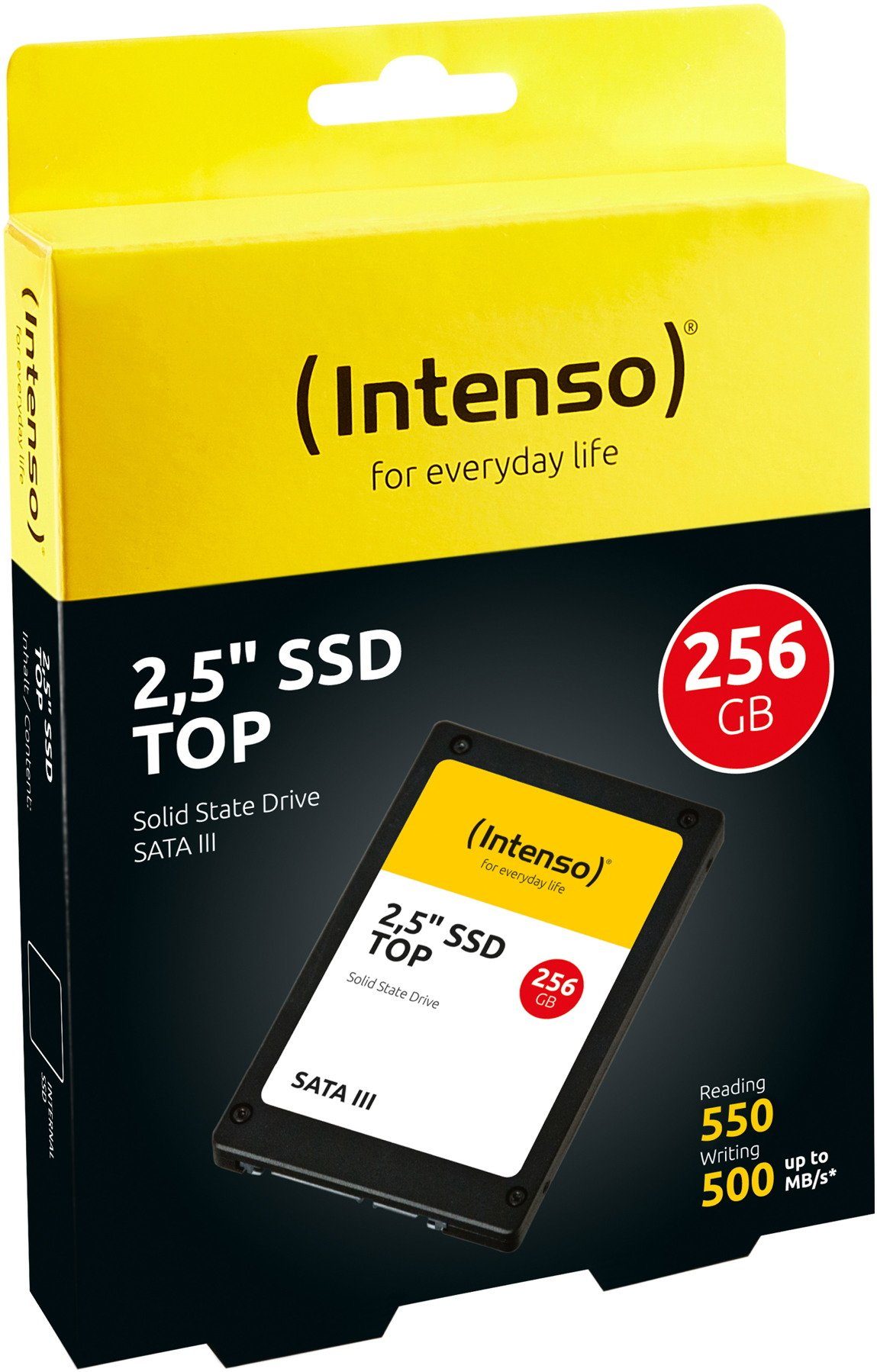 Intenso interne Festplatte Top High-Speed 3D Nand 2,5 Zoll 256GB SATA III SSD-Festplatte