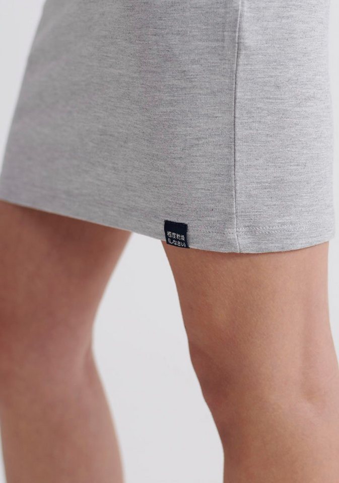 Superdry Jerseykleid »CITY JACQUARD BODYCON DRESS« mit elastischen Trägern in grau
